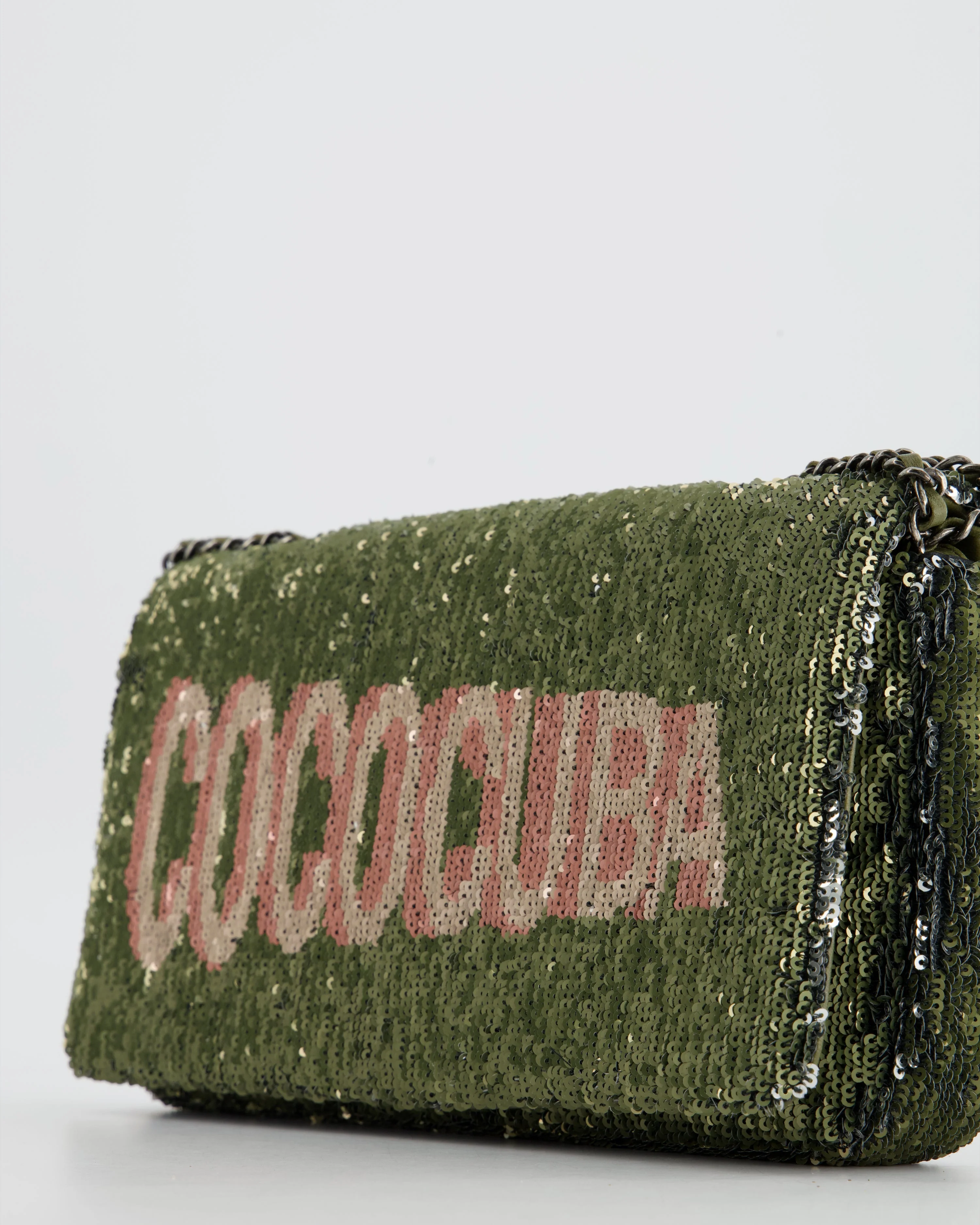 *Limited Edition* Chanel Limited Edition Khaki Sequin Coco Cuba Bag - Image 10