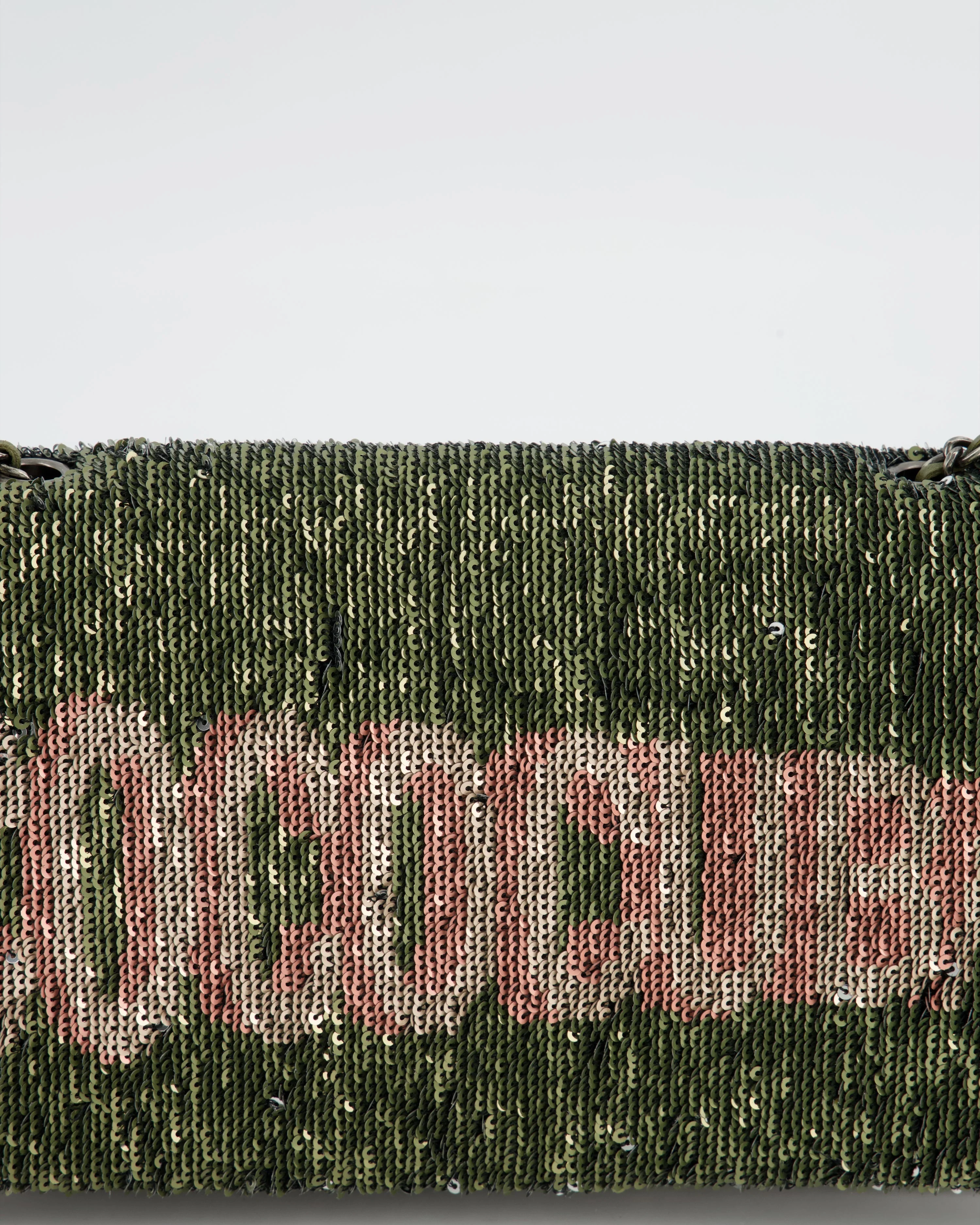 *Limited Edition* Chanel Limited Edition Khaki Sequin Coco Cuba Bag - Image 11