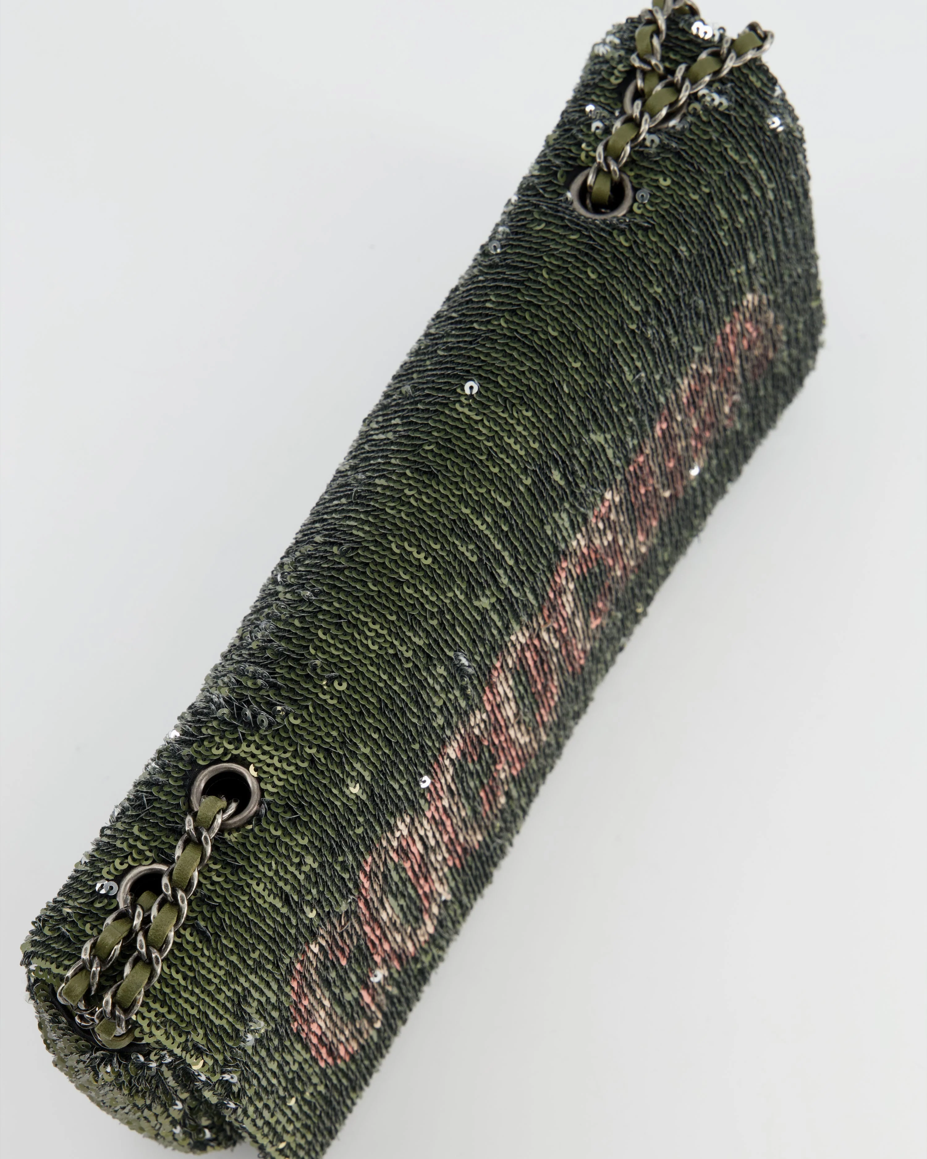 *Limited Edition* Chanel Limited Edition Khaki Sequin Coco Cuba Bag - Image 12