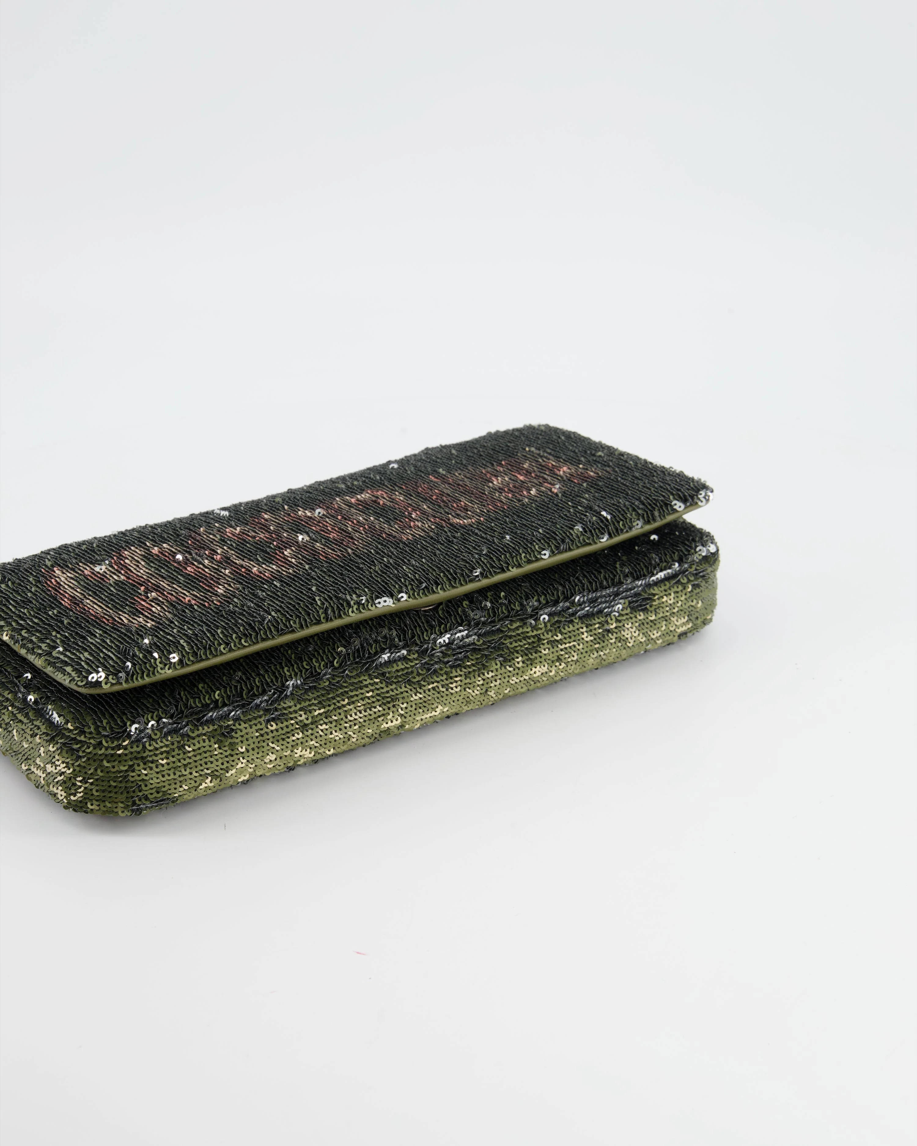 *Limited Edition* Chanel Limited Edition Khaki Sequin Coco Cuba Bag - Image 13