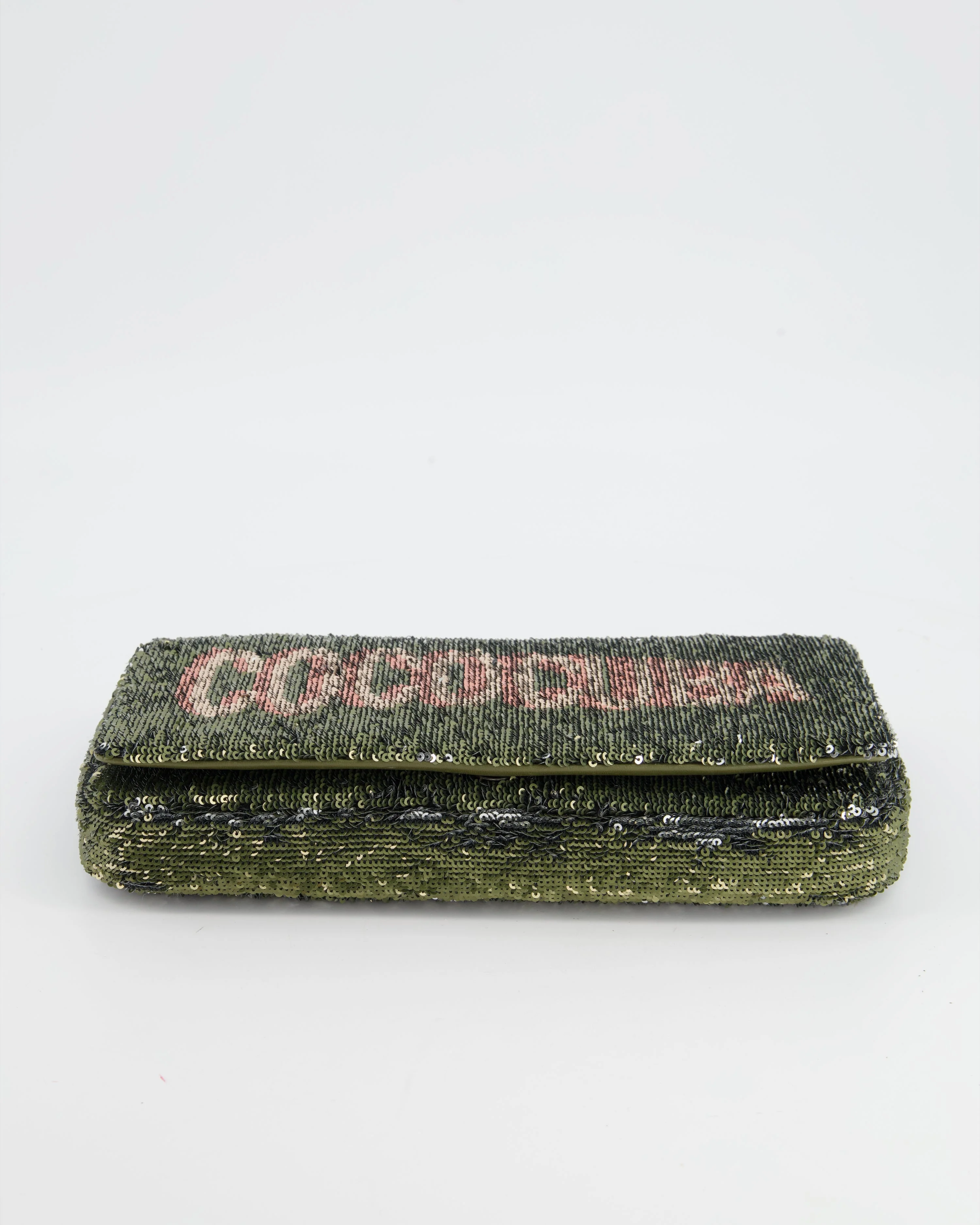 *Limited Edition* Chanel Limited Edition Khaki Sequin Coco Cuba Bag - Image 14