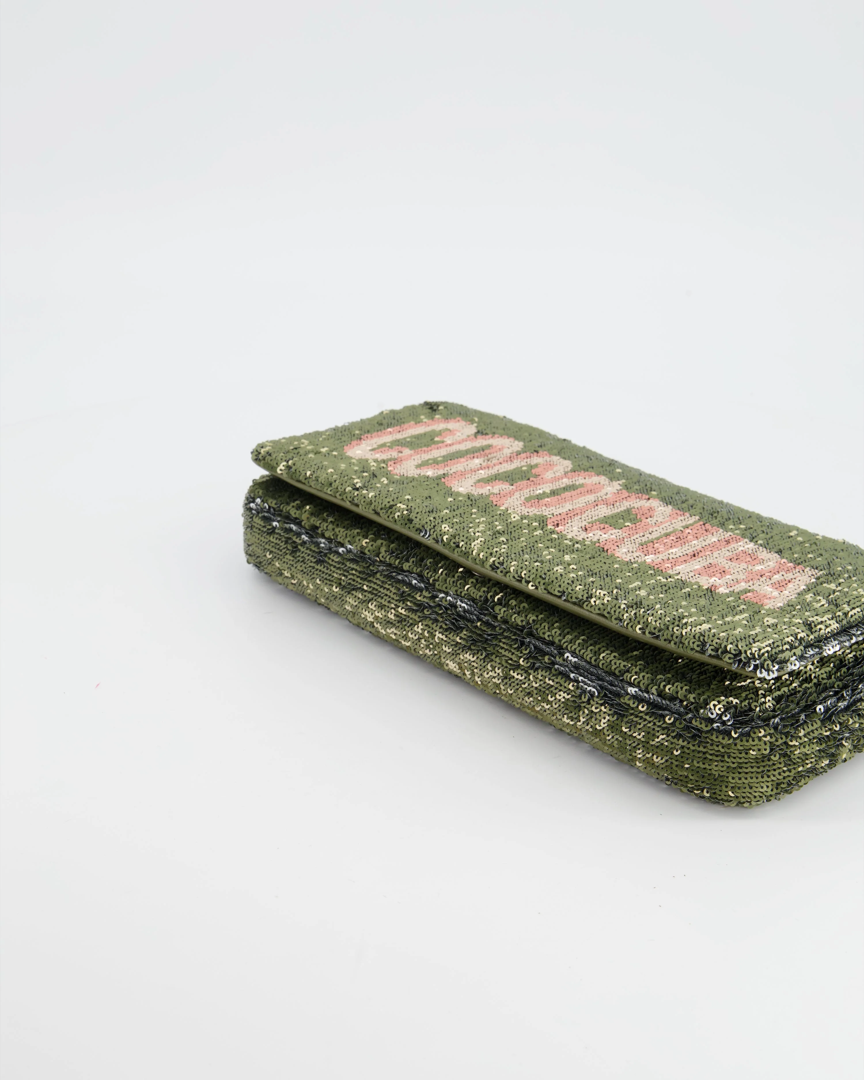 *Limited Edition* Chanel Limited Edition Khaki Sequin Coco Cuba Bag - Image 15