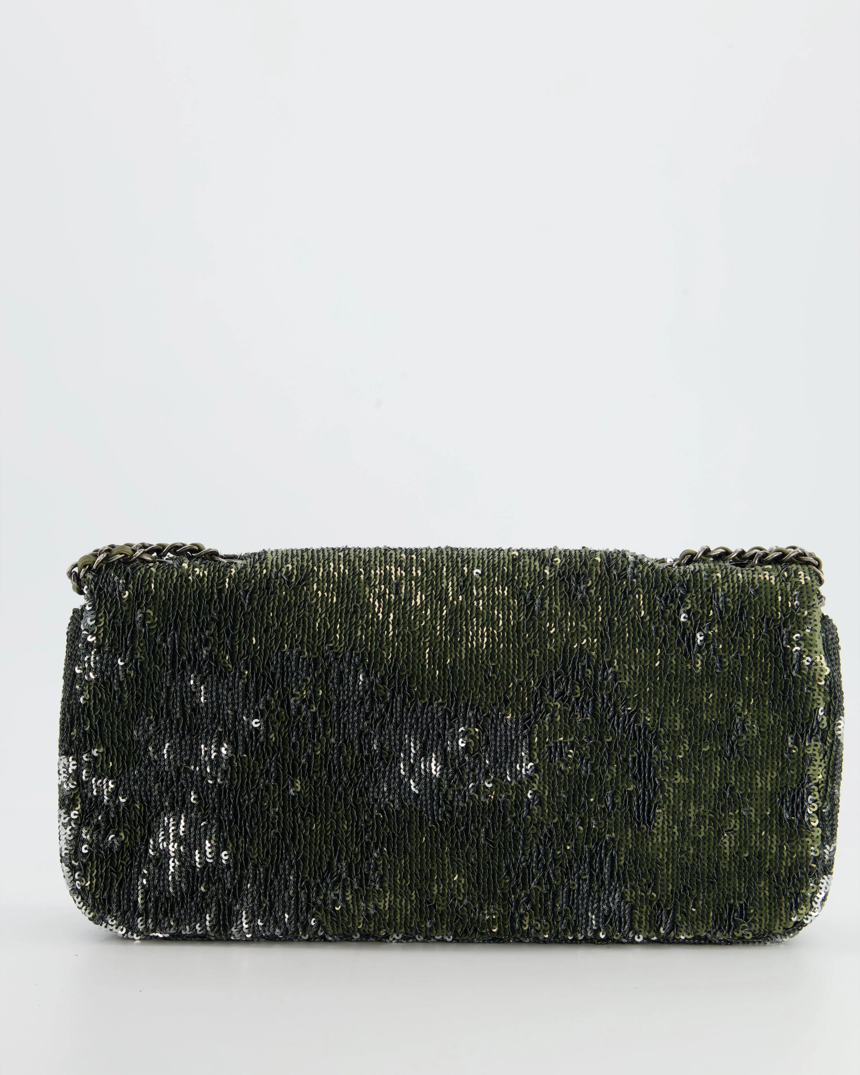 *Limited Edition* Chanel Limited Edition Khaki Sequin Coco Cuba Bag - Image 6