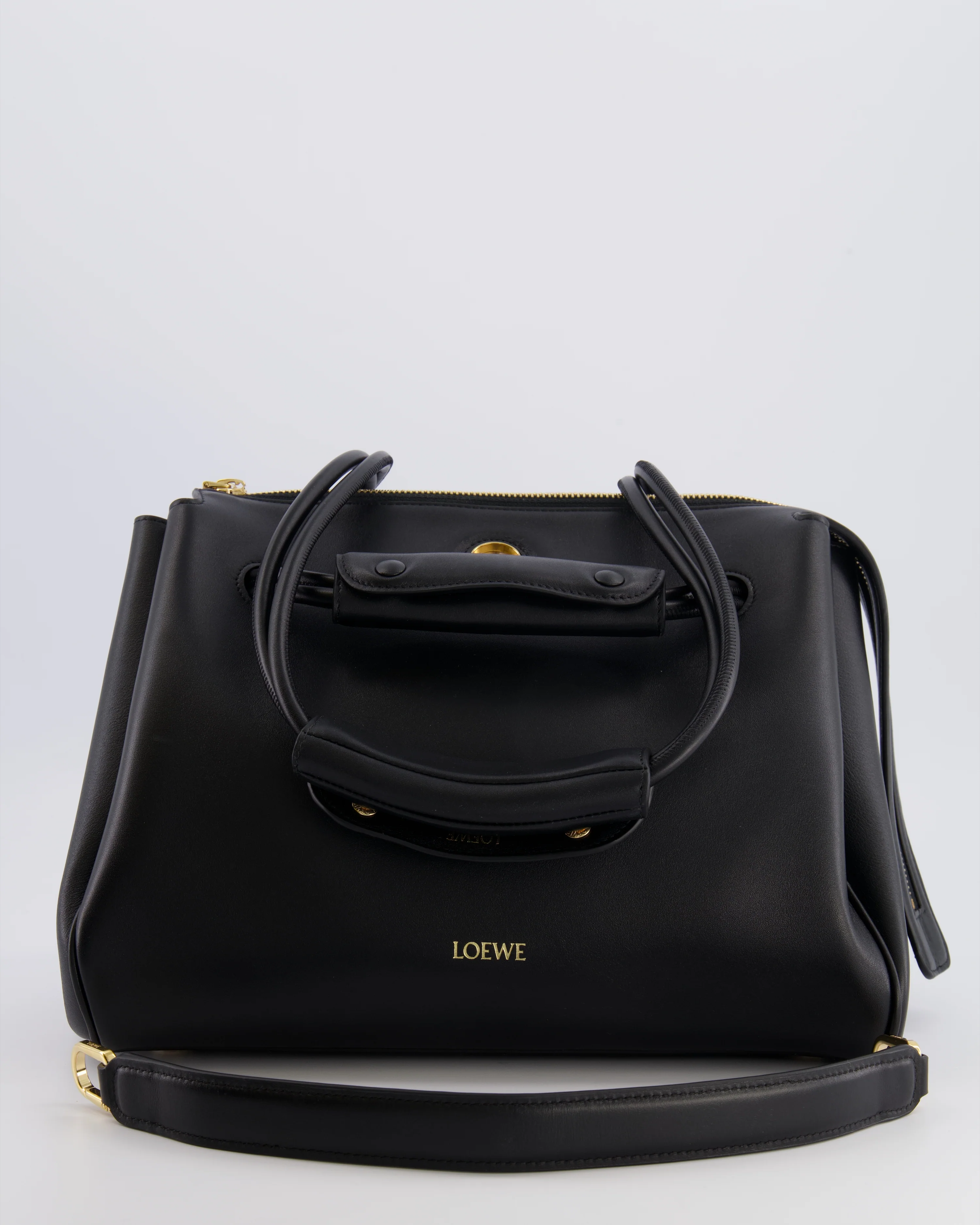 Loewe Black Supple Calfskin Medium Madrid Bag with Gold Hardware RRP £4,200 - Image 3