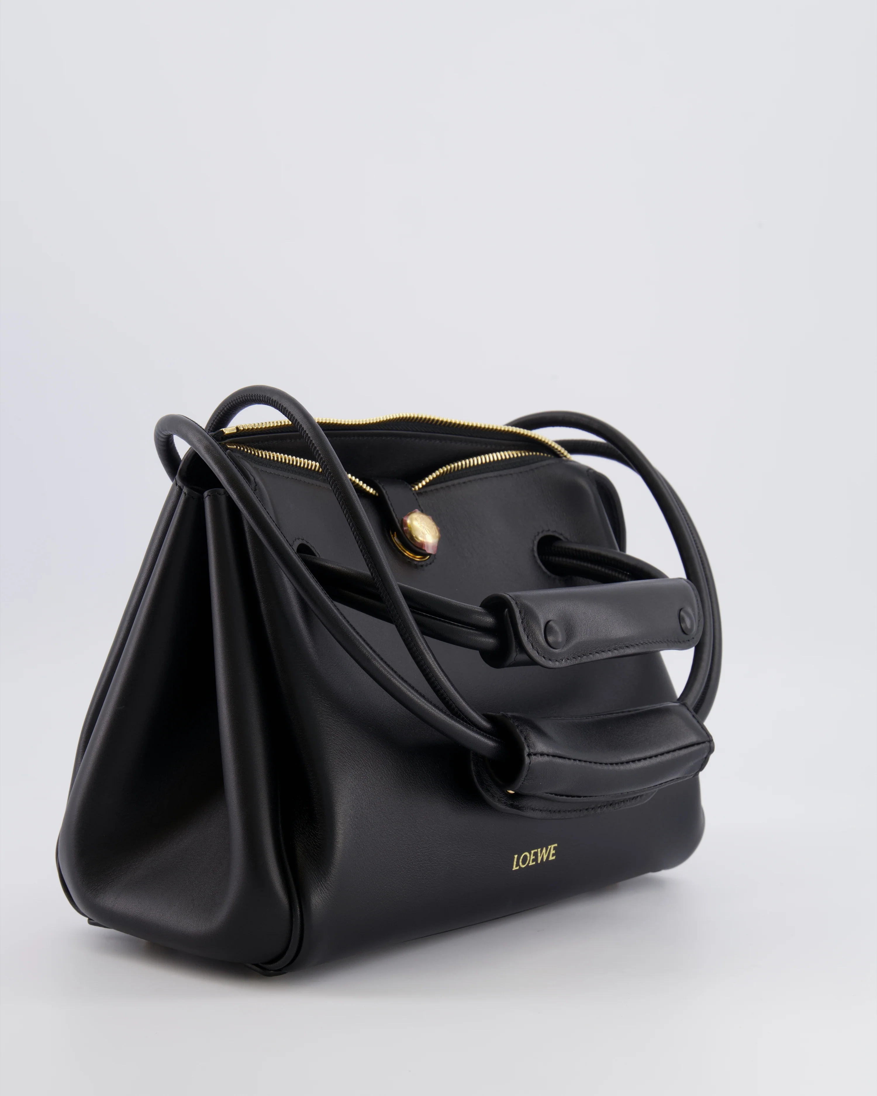 Loewe Black Supple Calfskin Small Madrid Bag with Gold Hardware RRP £3,650 - Image 5
