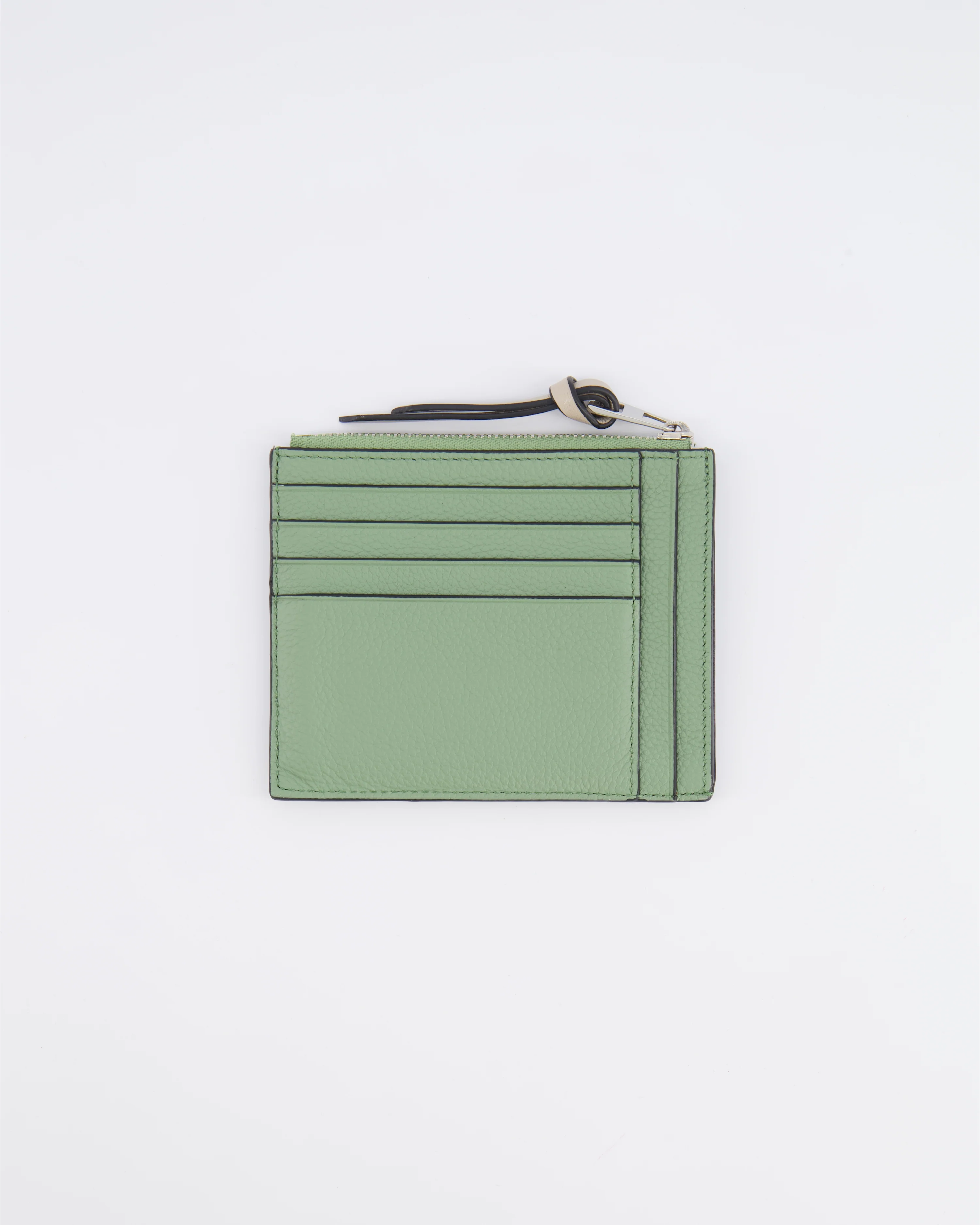 Loewe Coin Cardholder in Rosemary and Tan Calfskin with Embossed Logo and Silver Hardware - Image 4