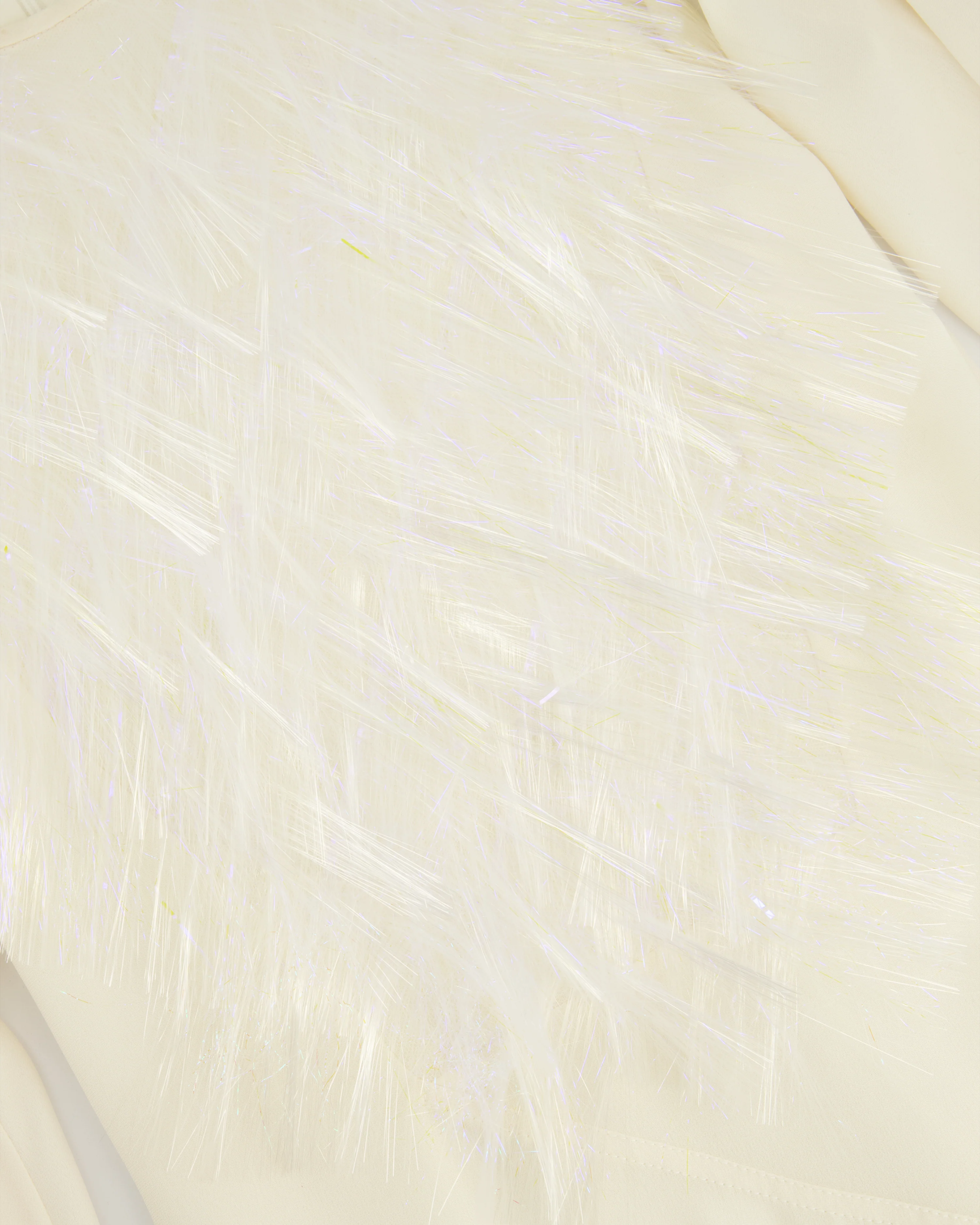 Loewe Ivory Long Sleeve Maxi Dress with Fine Polimer Fringe Appliqué Size 38 (UK 10) - Image 8