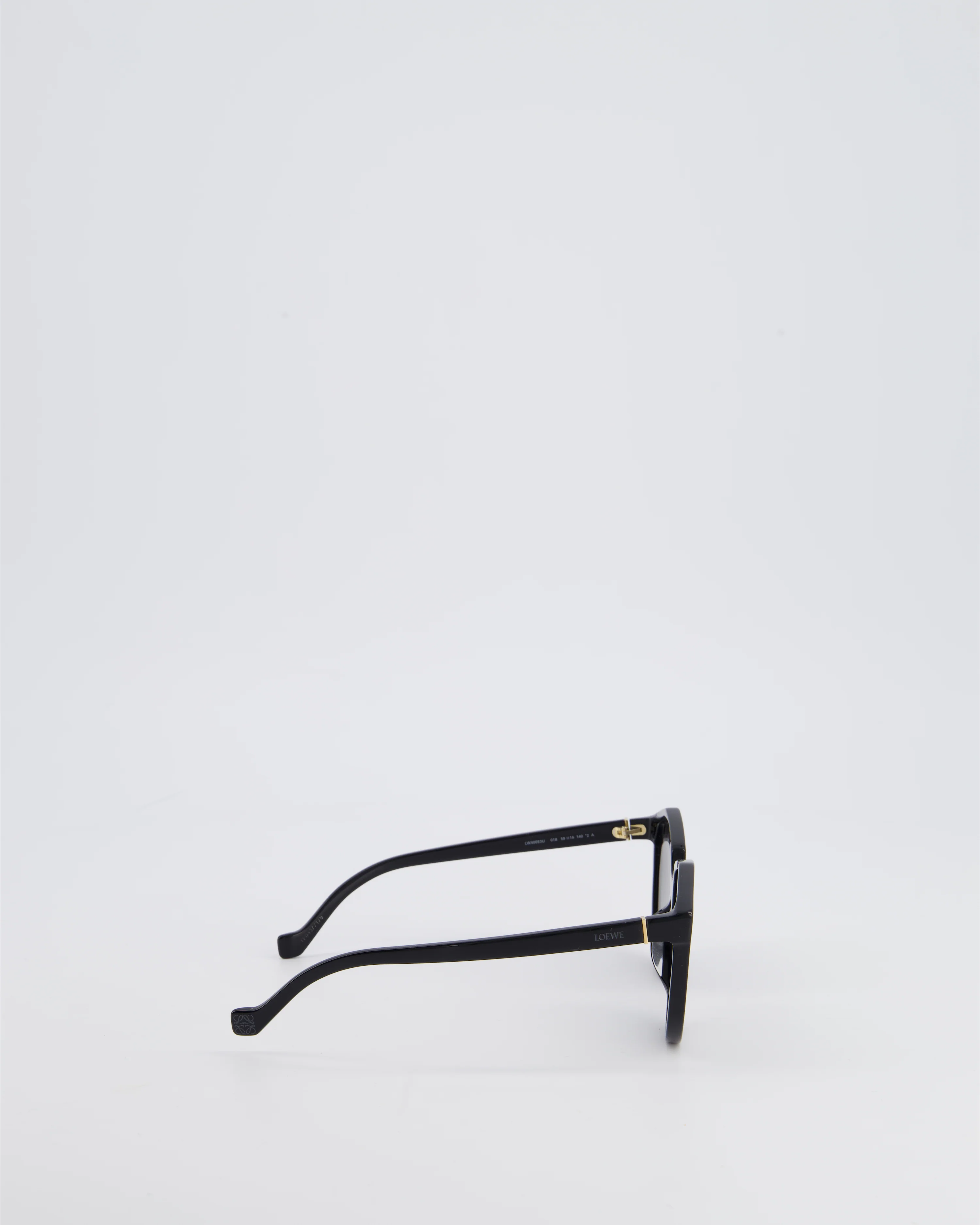 Loewe Oversized Black Sunglasses With Side Logo Detail - Image 3