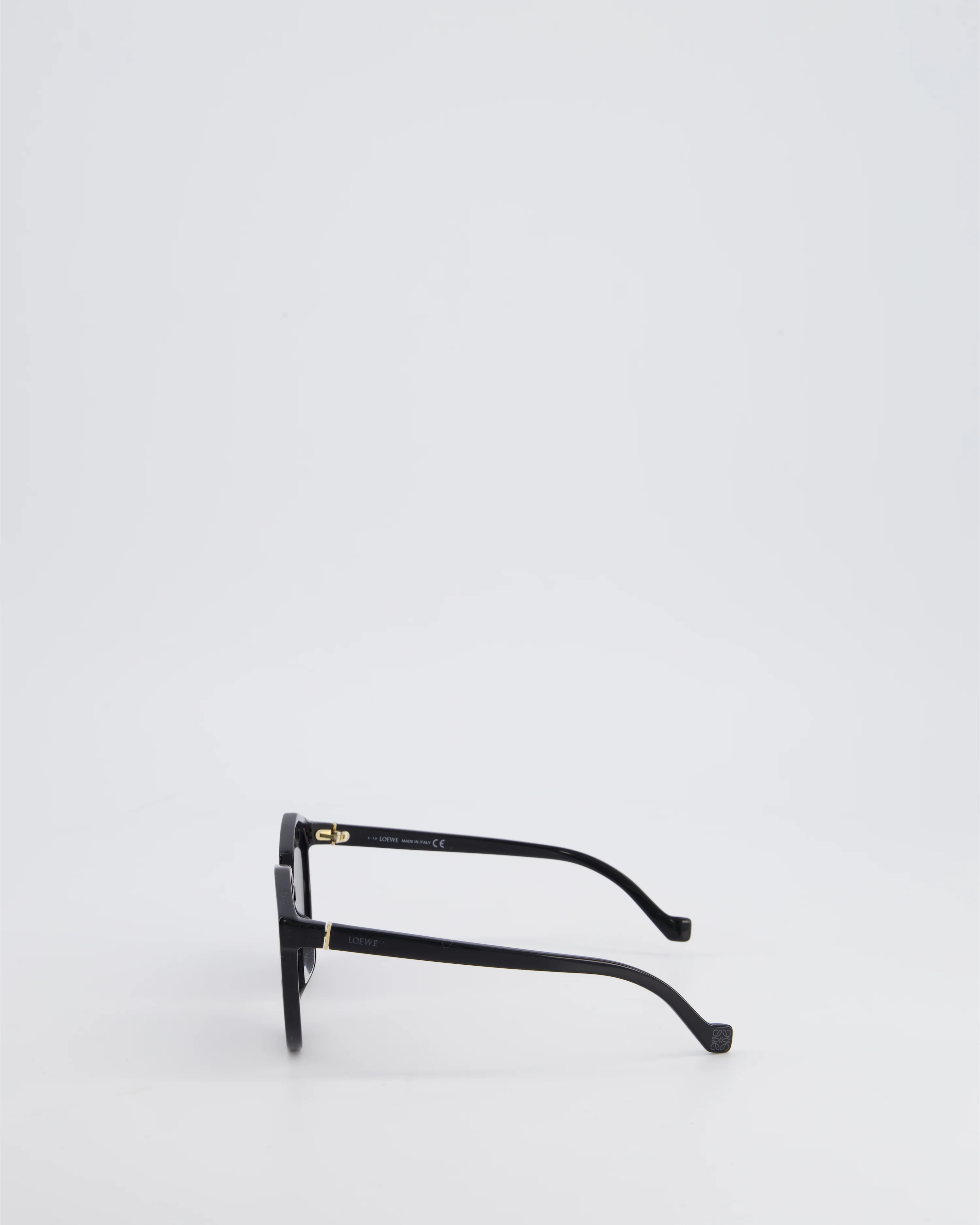 Loewe Oversized Black Sunglasses With Side Logo Detail - Image 5