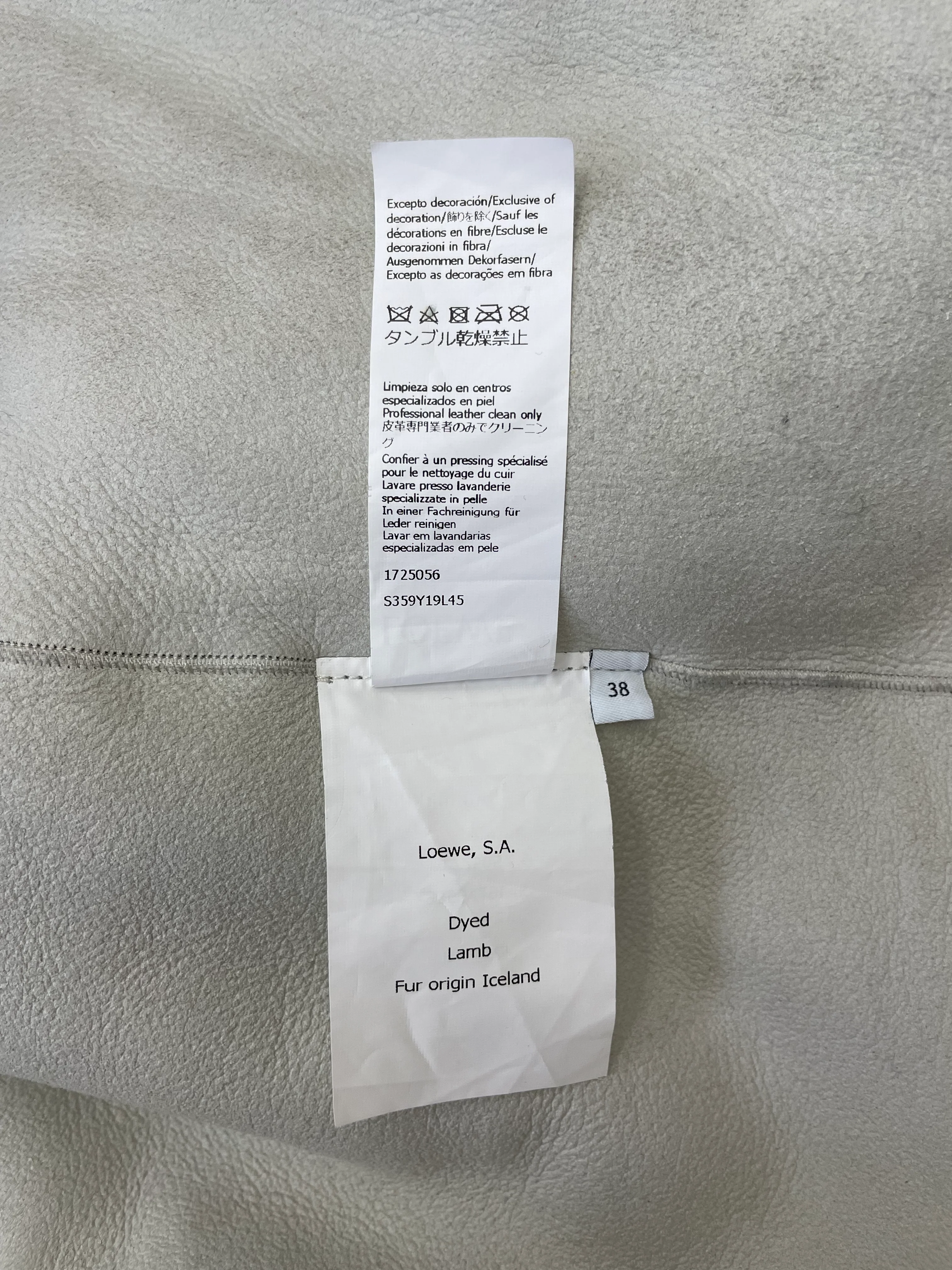 Loewe White Hooded Shearling Bomber Jacket Size FR 38 (UK 10) - Image 12