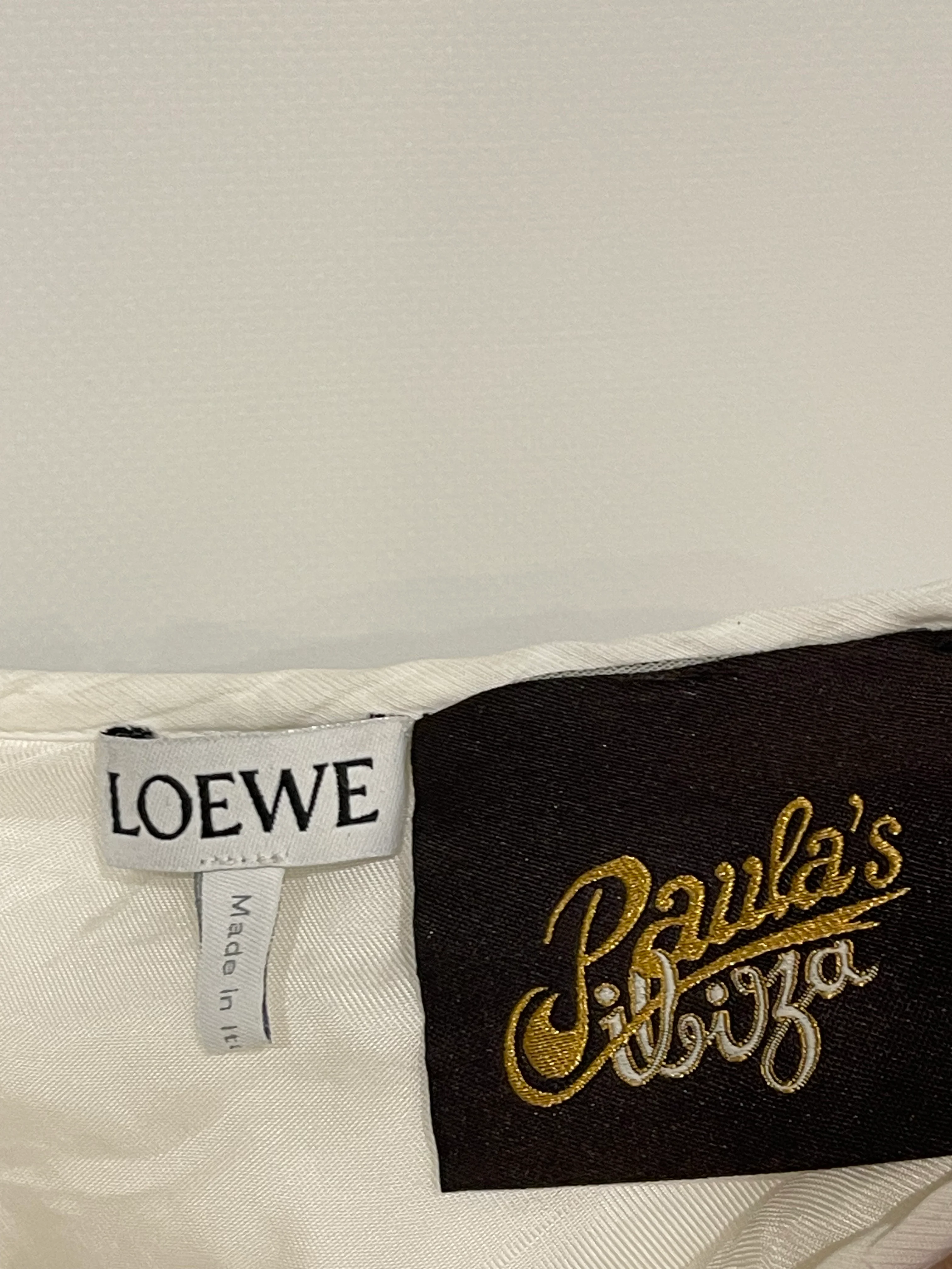 Loewe X Paula's Ibiza White Linen Strappy Mini Skirt Size FR 36 (UK 8) RRP £1,100 - Image 12