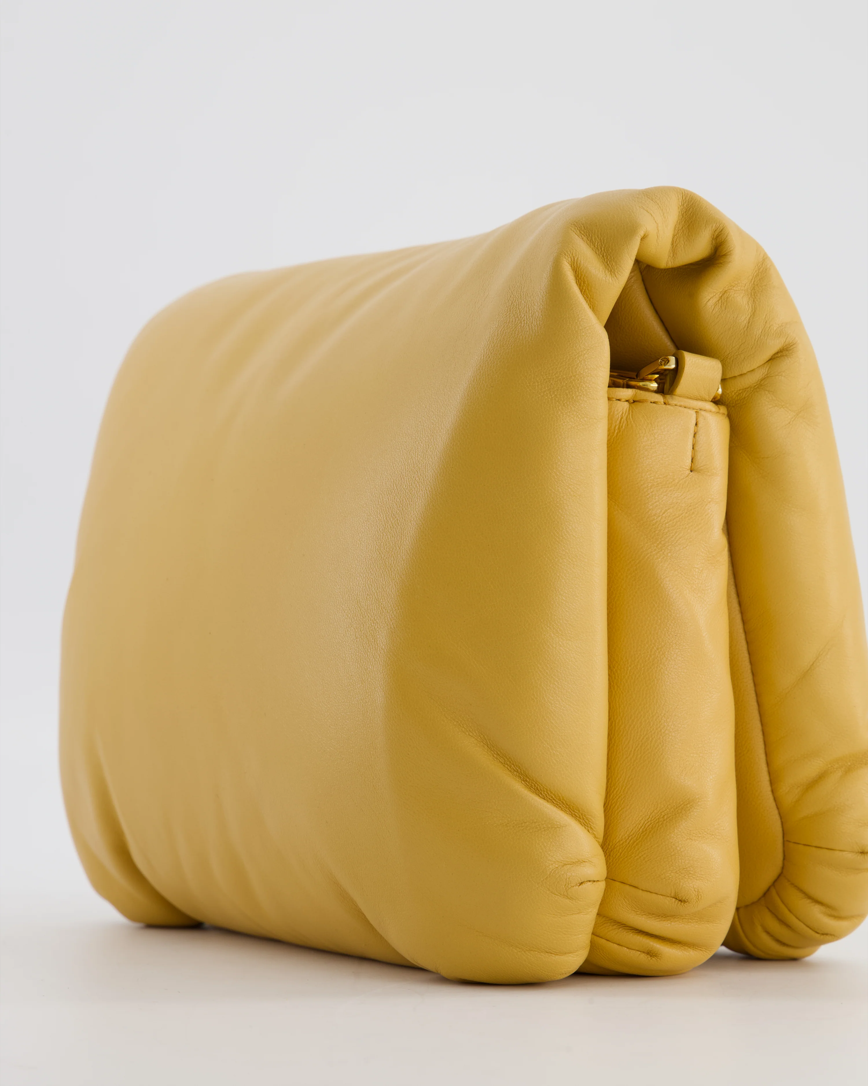 Loewe Yellow Goya Puffer Bag in Lamb Nappa Leather with Gold Hardware - Image 14