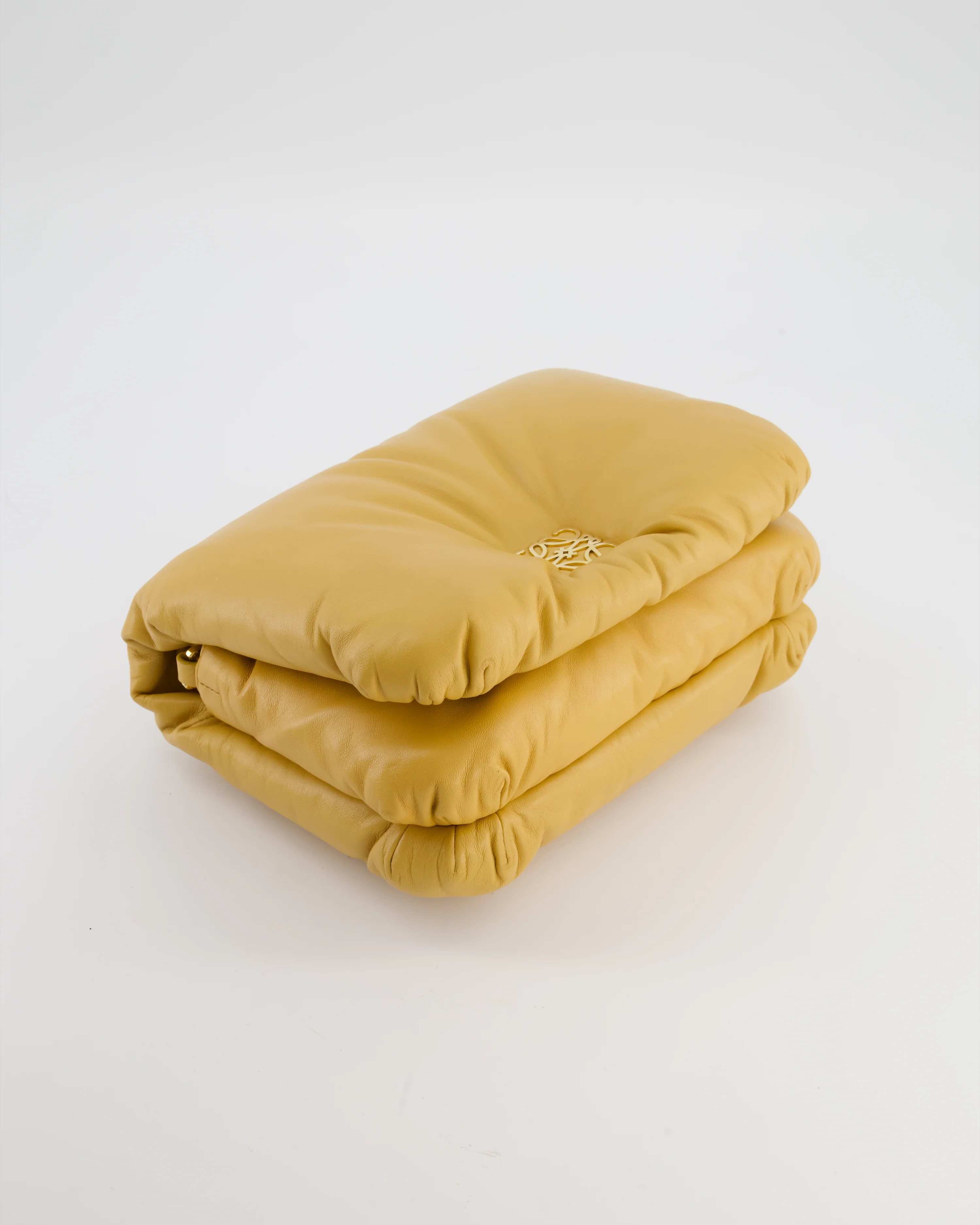 Loewe Yellow Goya Puffer Bag in Lamb Nappa Leather with Gold Hardware - Image 19