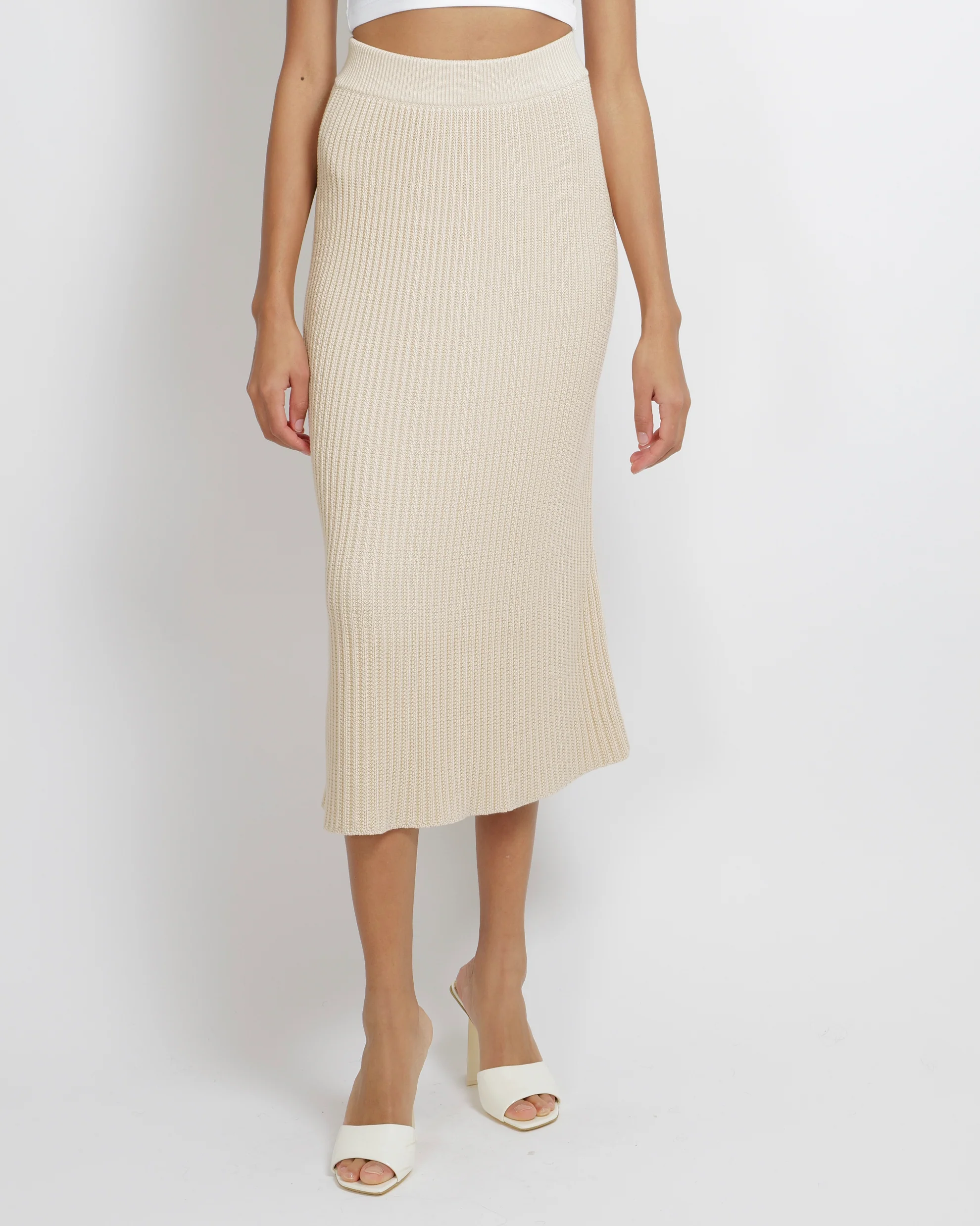 Loro Piana Beige Silk Knitted Maxi Skirt Size S (UK 8) - Image 2