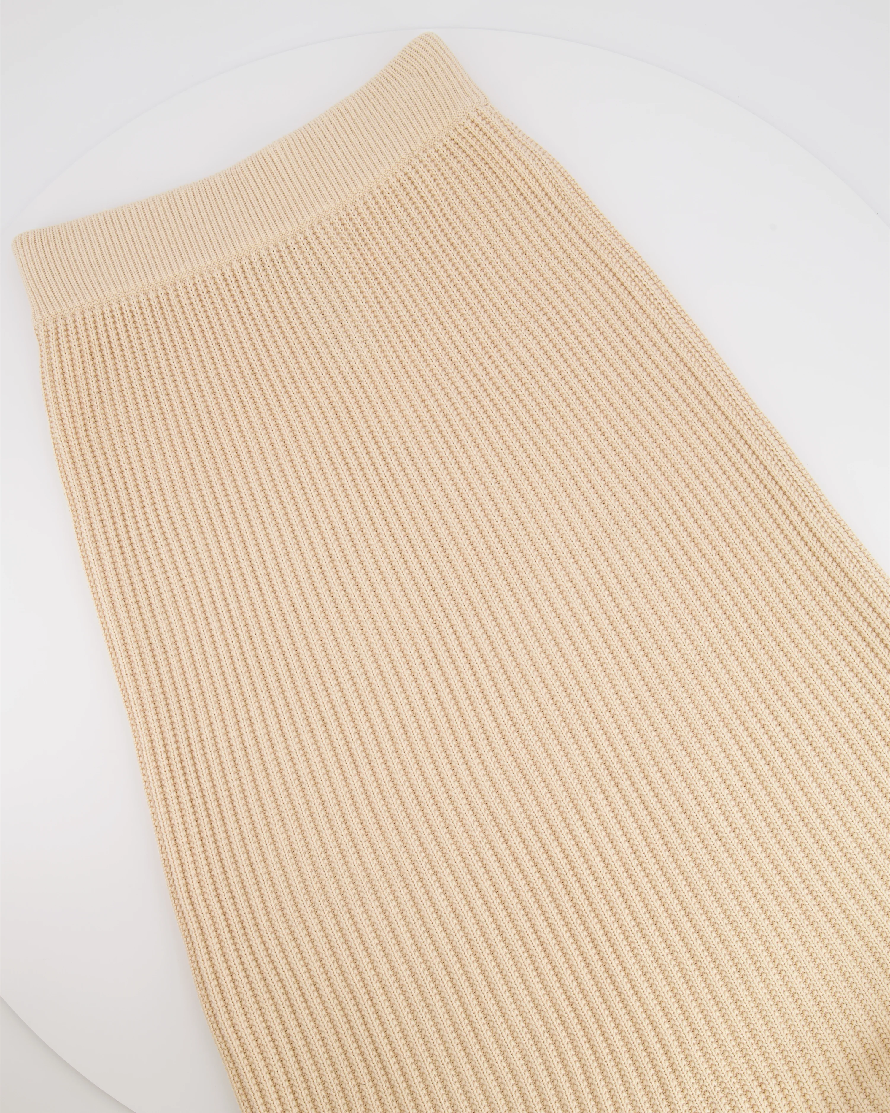 Loro Piana Beige Silk Knitted Maxi Skirt Size S (UK 8) - Image 4