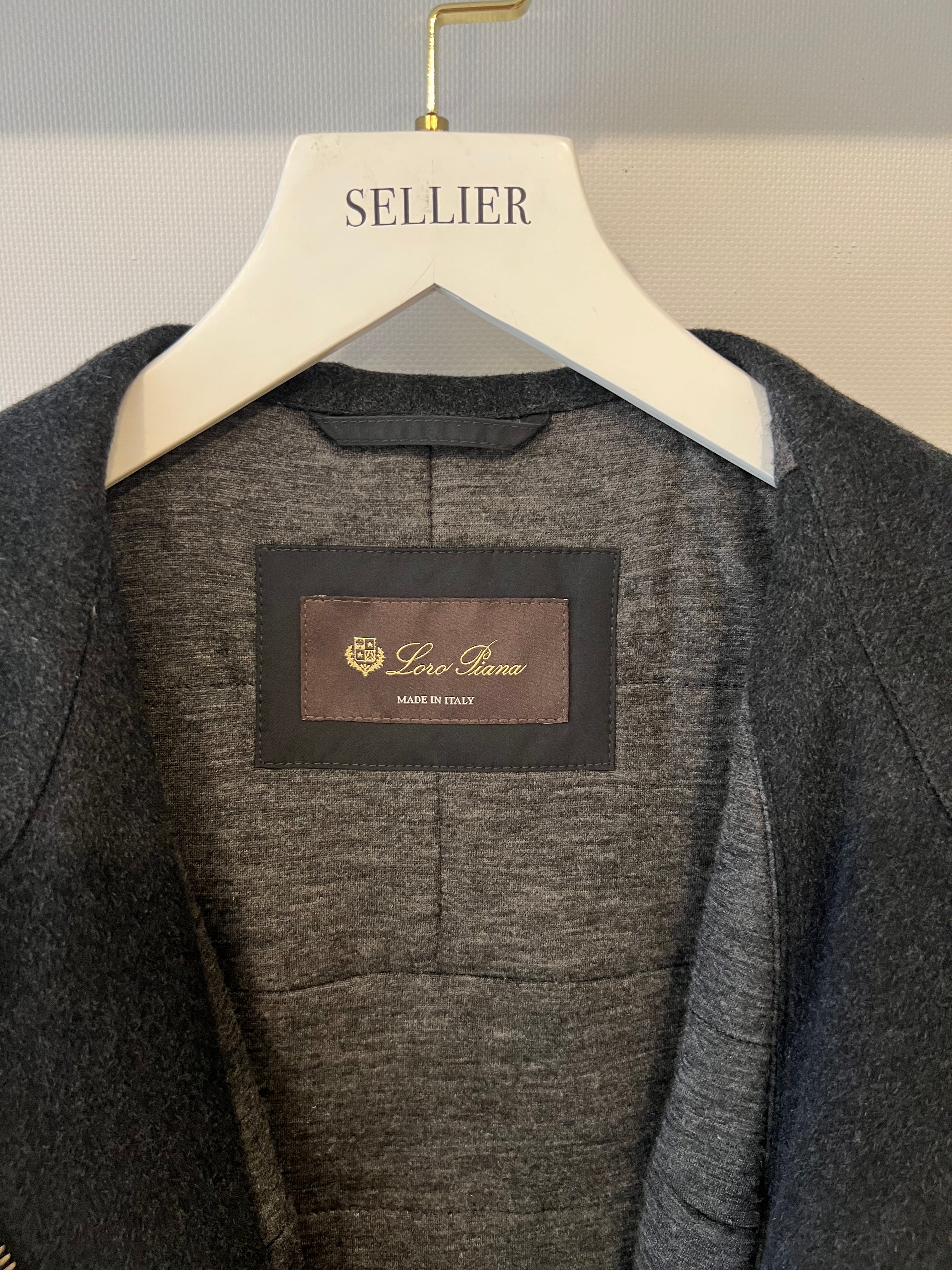 Loro Piana Black and Grey Cashmere Hooded Zip Jacket Size IT 40 (UK 8) - Image 10