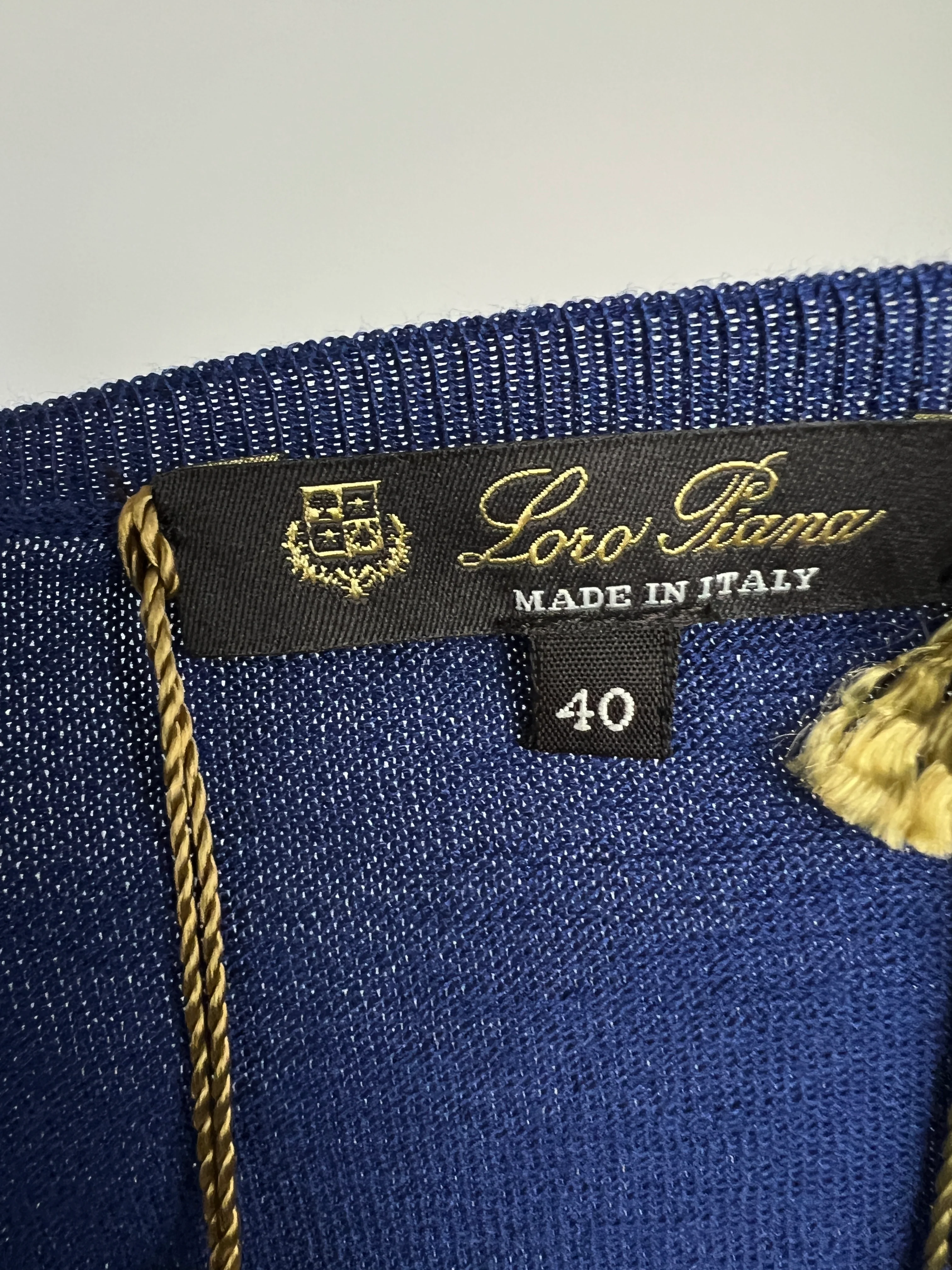 Loro Piana Blue Silk Blend Tank Top Size IT 40 (UK 8) - Image 8