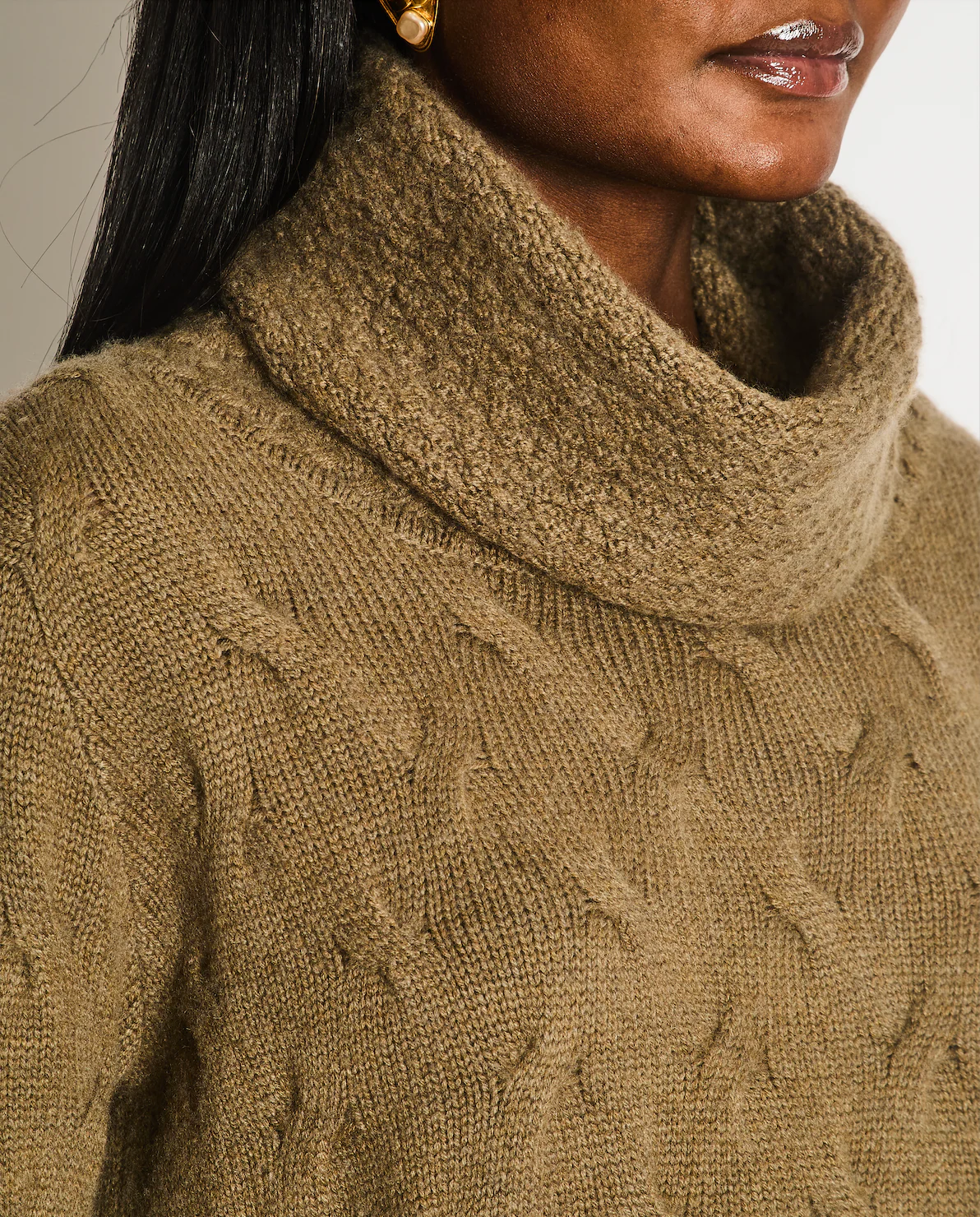 Loro Piana Brown Cashmere Knitted High-Neck Jumper Dress Size IT 42 (UK 10) - Image 5