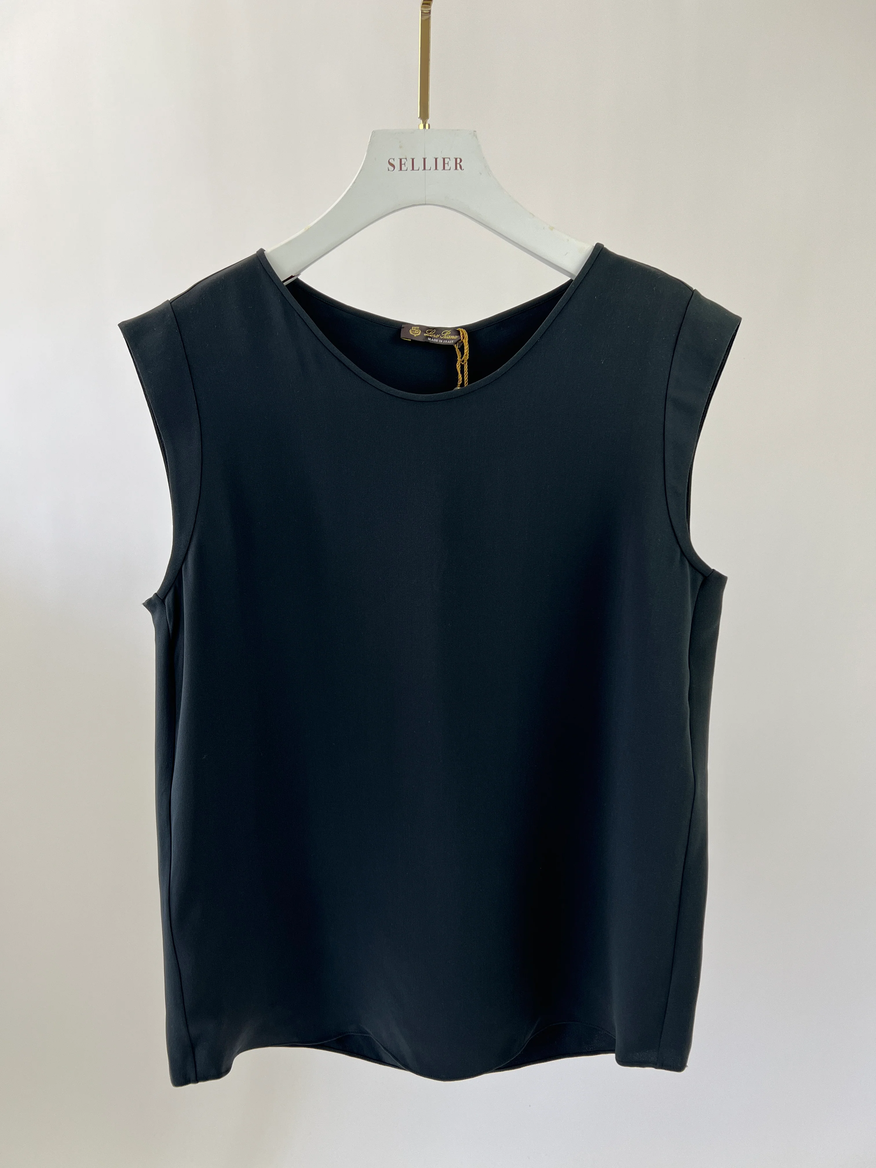 Loro Piana Dark Green Sleeveless Silk Shirt IT 46 (UK 14) - Image 5
