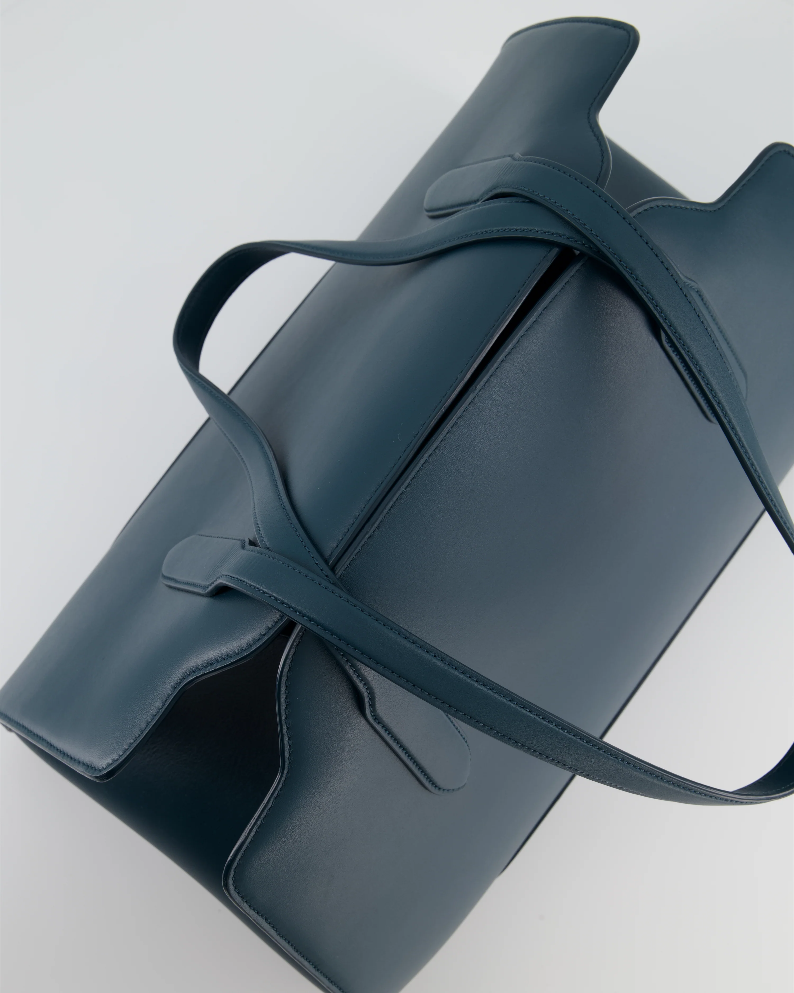 Loro Piana Dark Teal Large Sesia Leather Tote Bag - Image 18