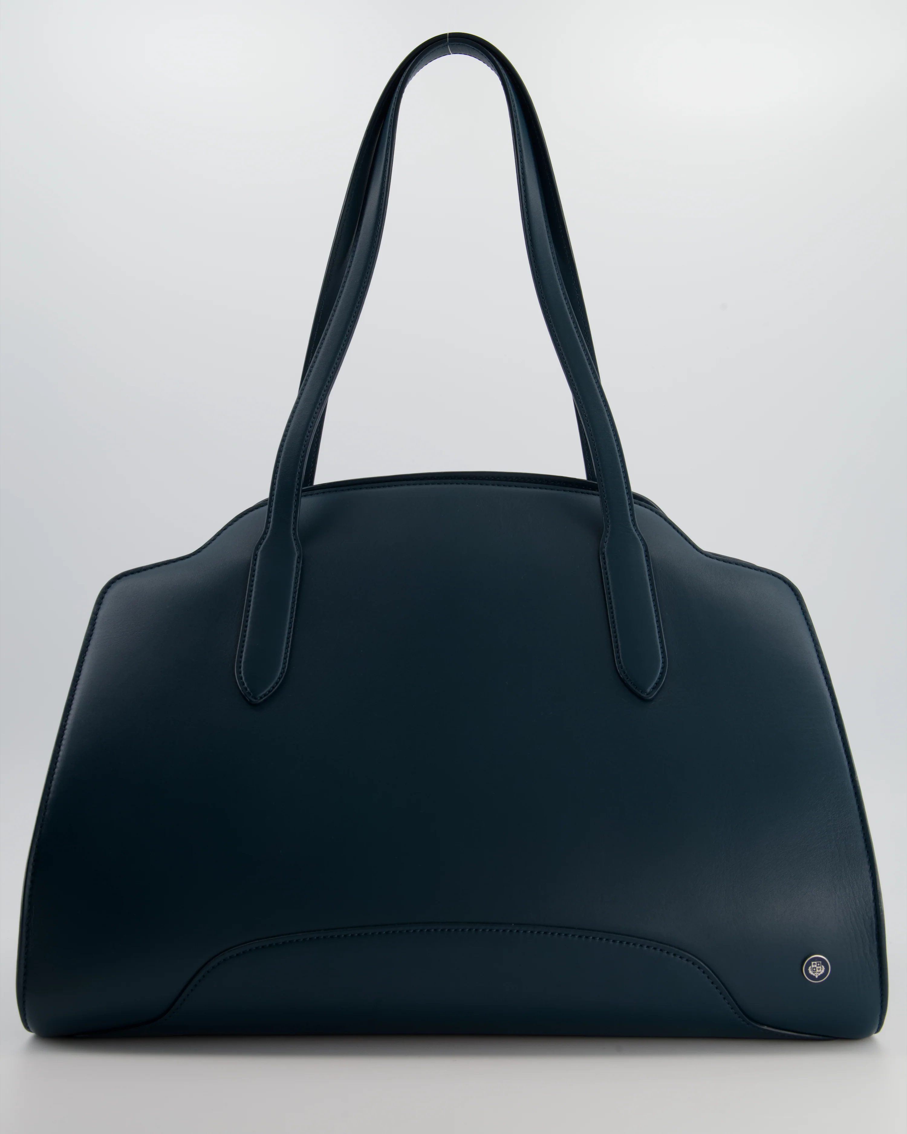 Loro Piana Dark Teal Large Sesia Leather Tote Bag - Image 2