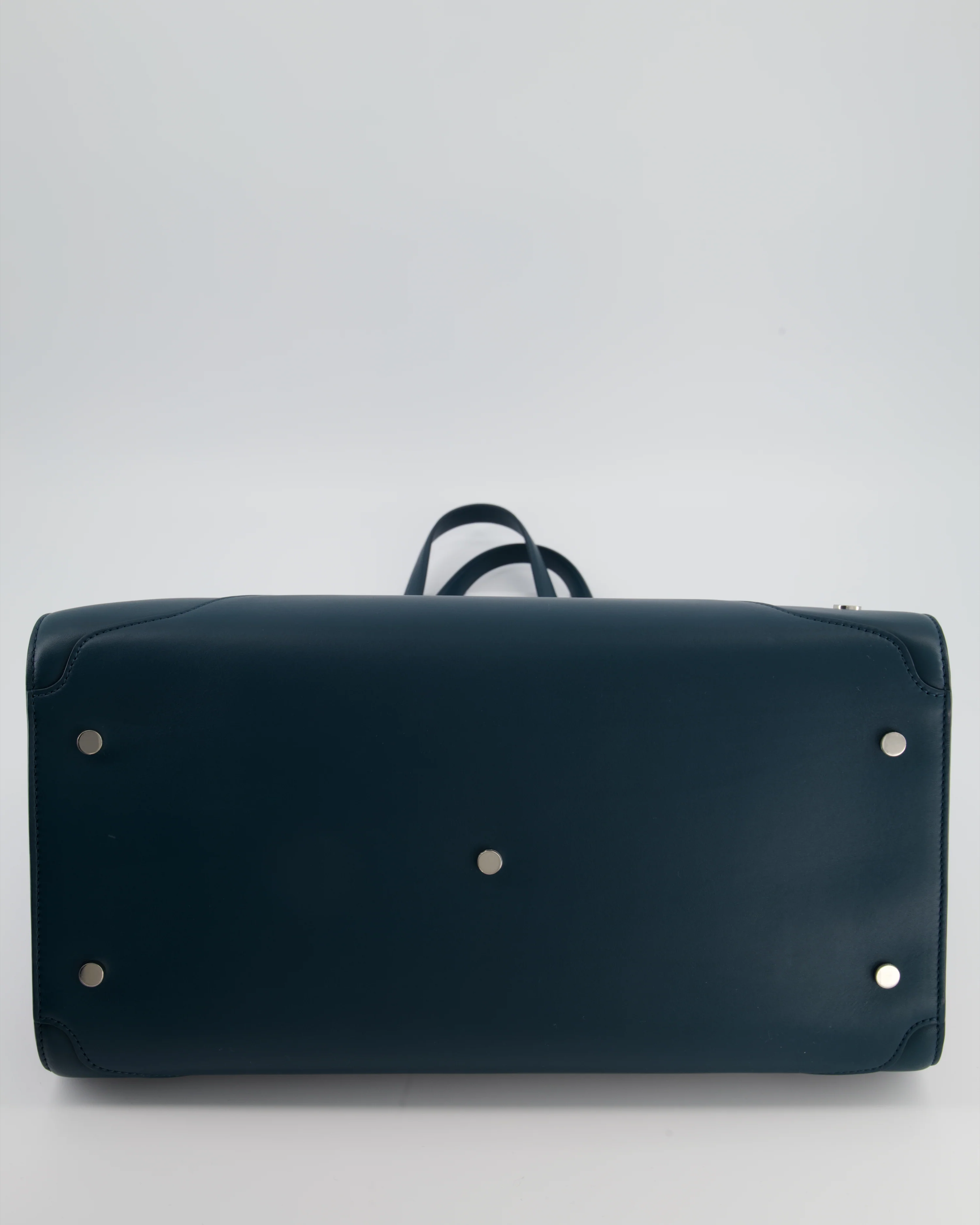 Loro Piana Dark Teal Large Sesia Leather Tote Bag - Image 20