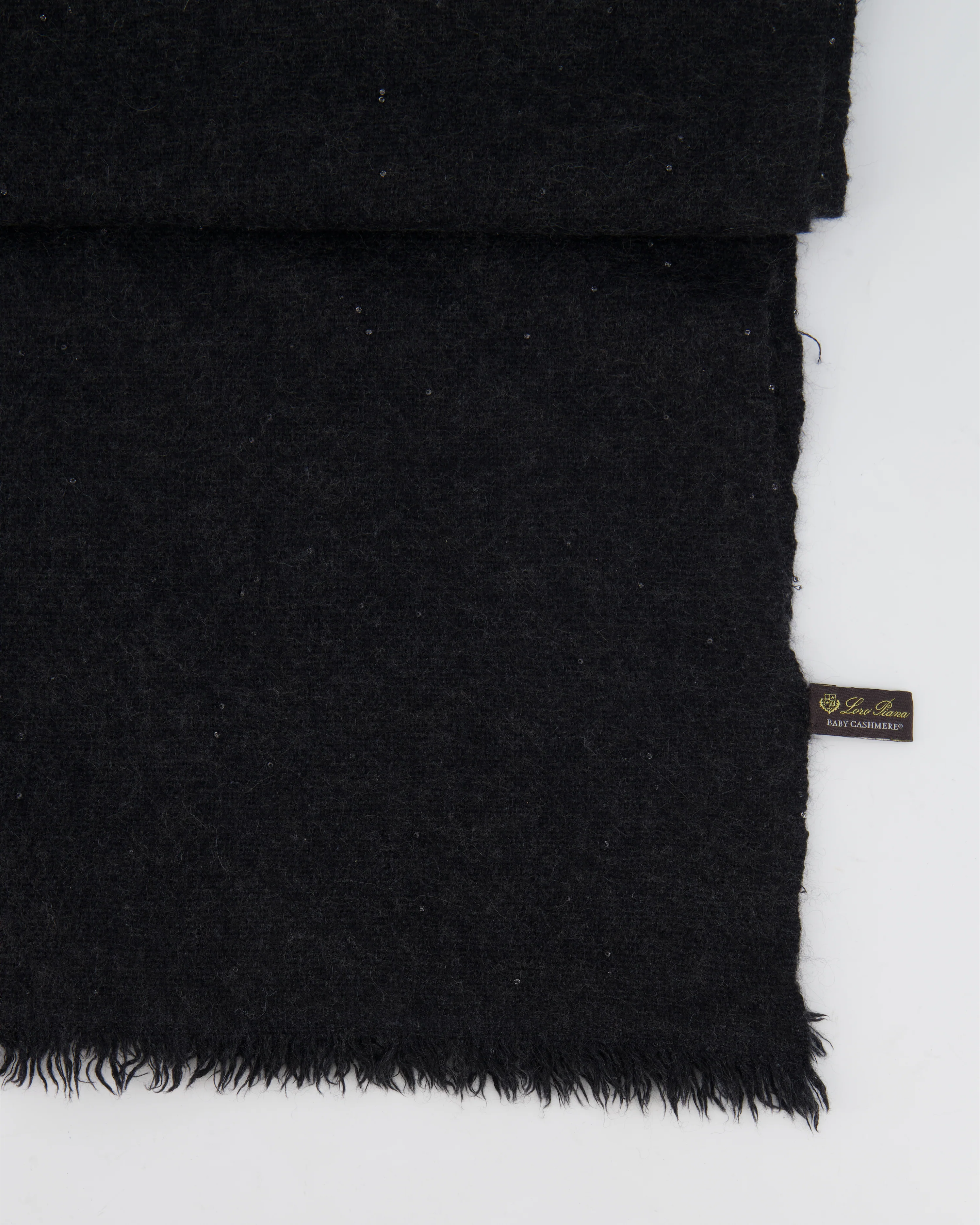 Loro Piana Grey Embellished Cashmere Scarf - Image 4