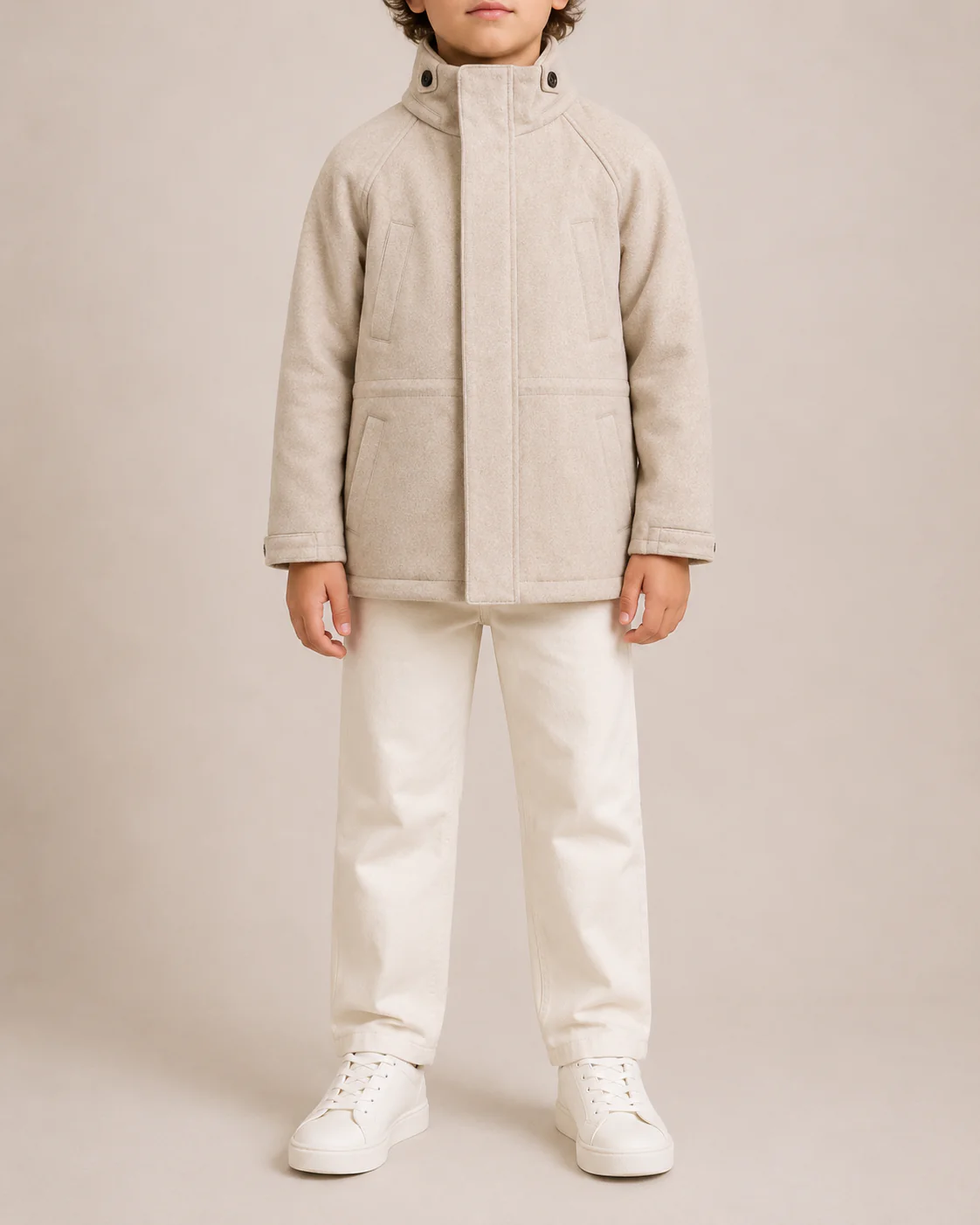 Loro Piana Kids Beige Cashmere Coat with Pockets Size 10 years RRP £2,550