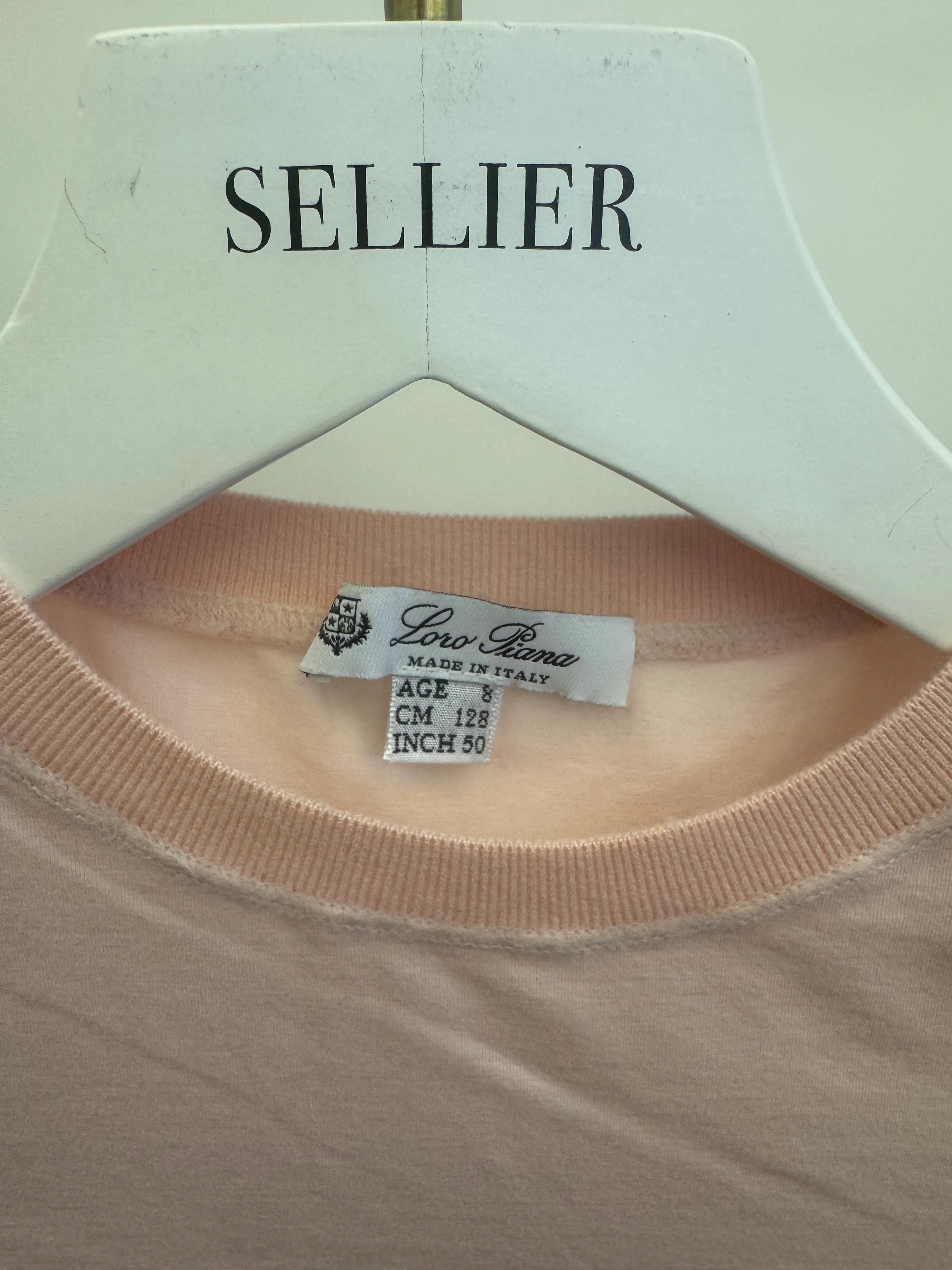 Loro Piana Kids Light Pink Long-Sleeve T-Shirt Size 8 years RRP £265 - Image 4