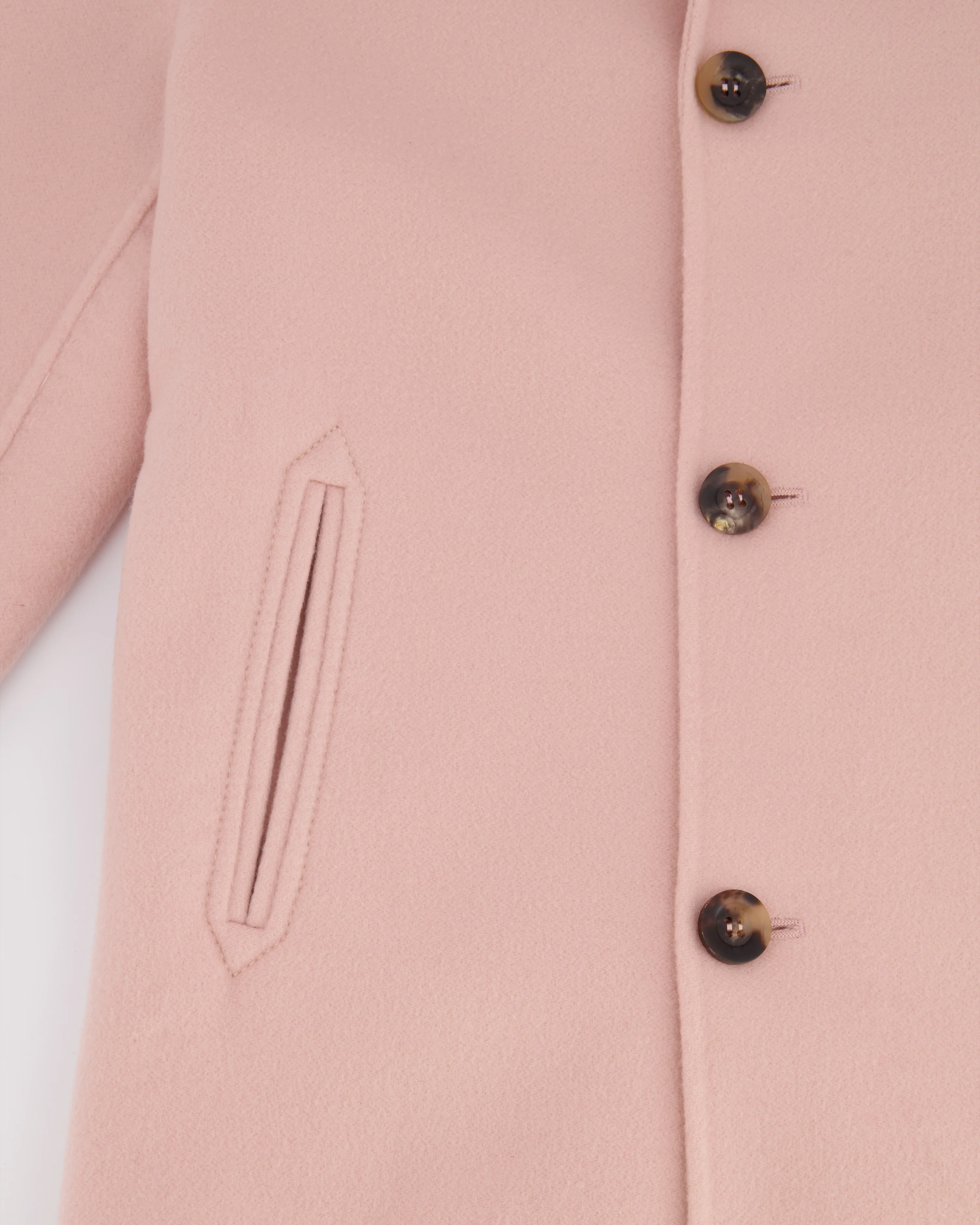 Loro Piana Kids Baby Pink Cashmere Coat with Brown Buttons and Pockets Size 8 years RRP £2,500 - Image 4
