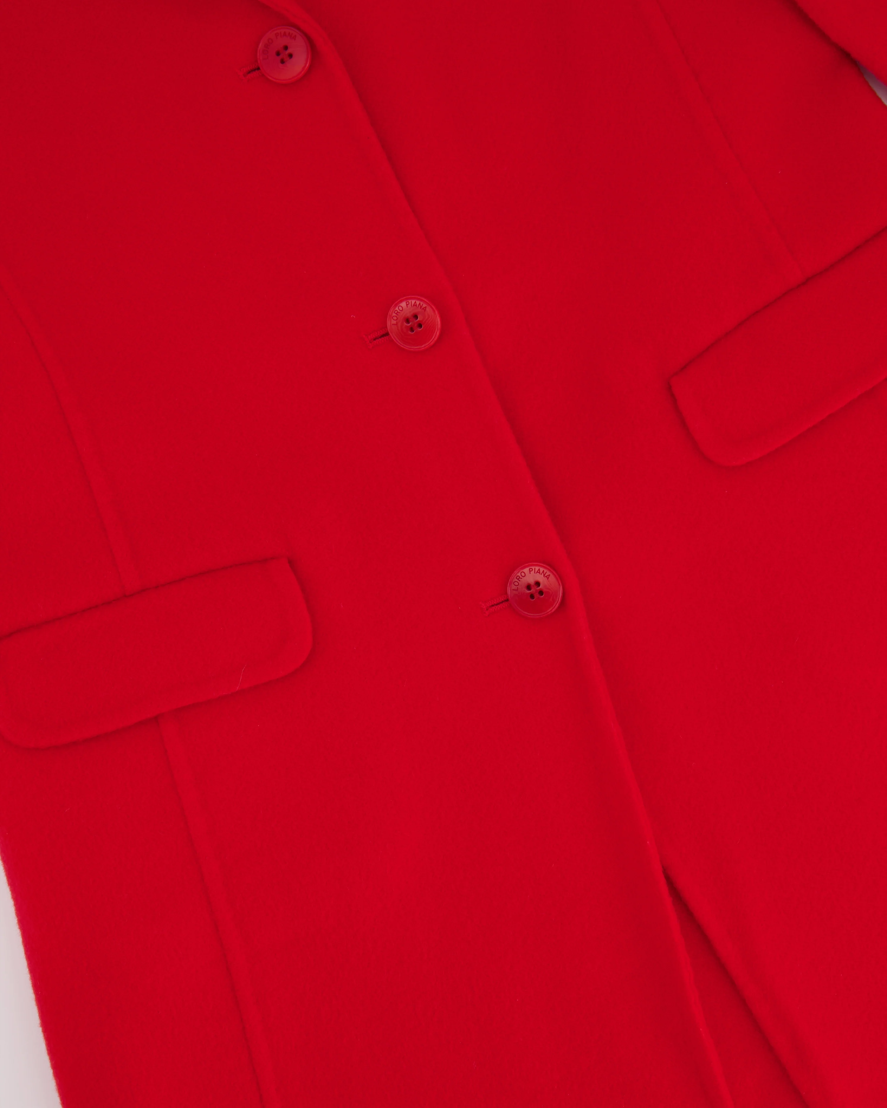 Loro Piana Kids Red Cashmere Coat with Pockets and Buttons Size 8 years RRP £2,550 - Image 4