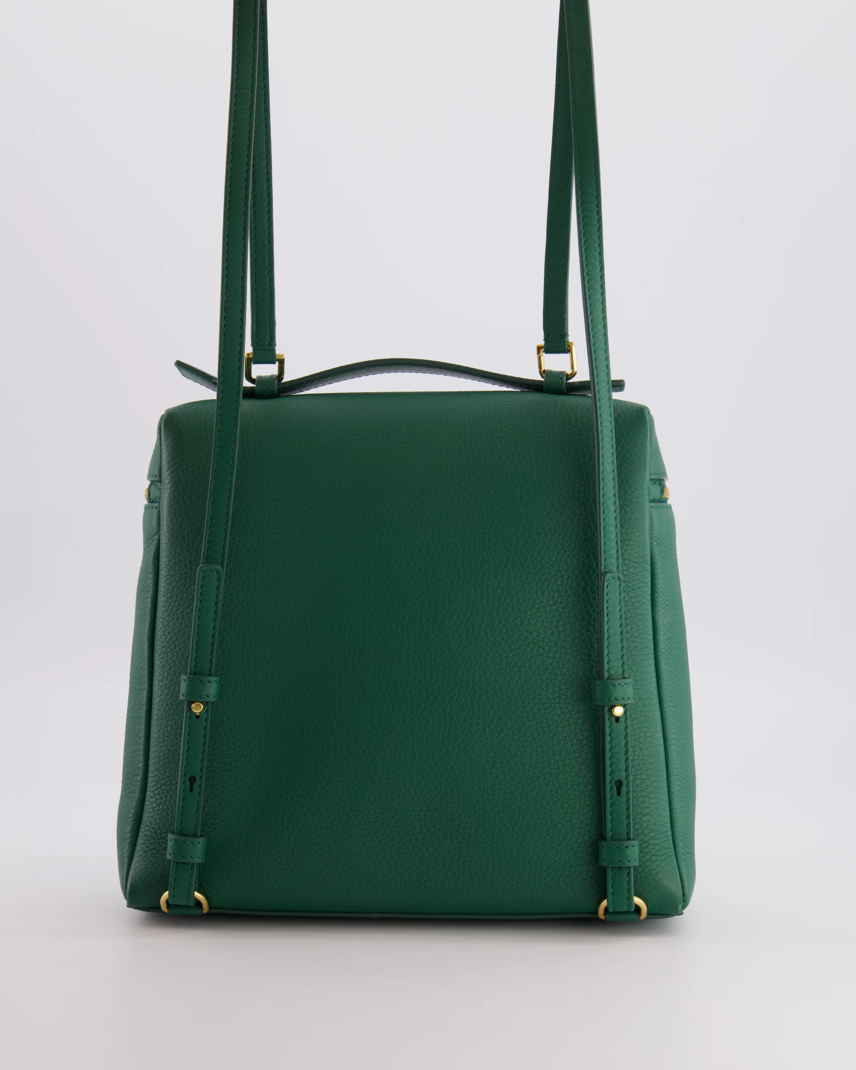 Loro Piana L23.5 Extra Pocket Backpack in Forest Green Grained Calfskin Leather with Gold Hardware RRP £2,900 - Image 11
