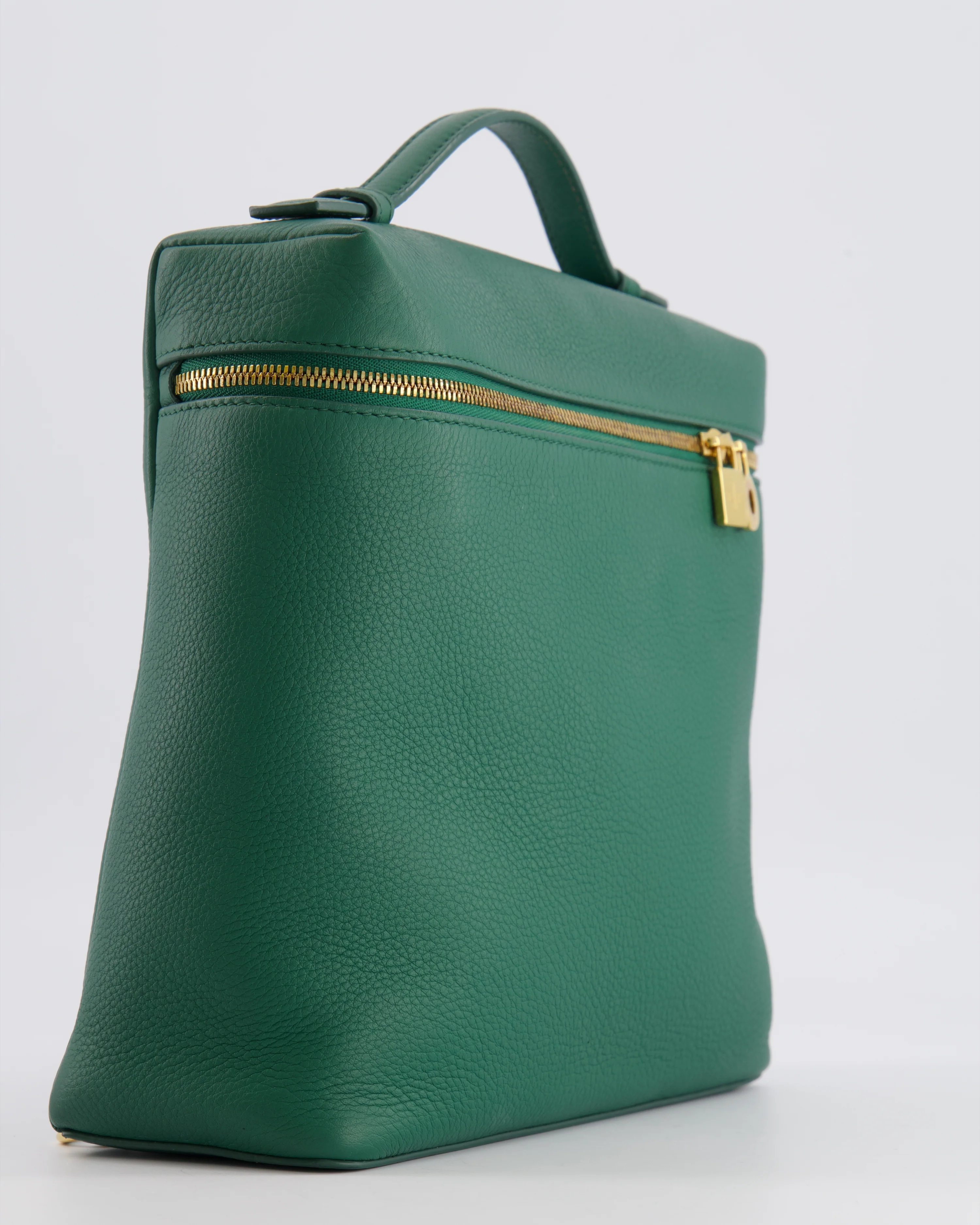 Loro Piana L23.5 Extra Pocket Backpack in Forest Green Grained Calfskin Leather with Gold Hardware RRP £2,900 - Image 13