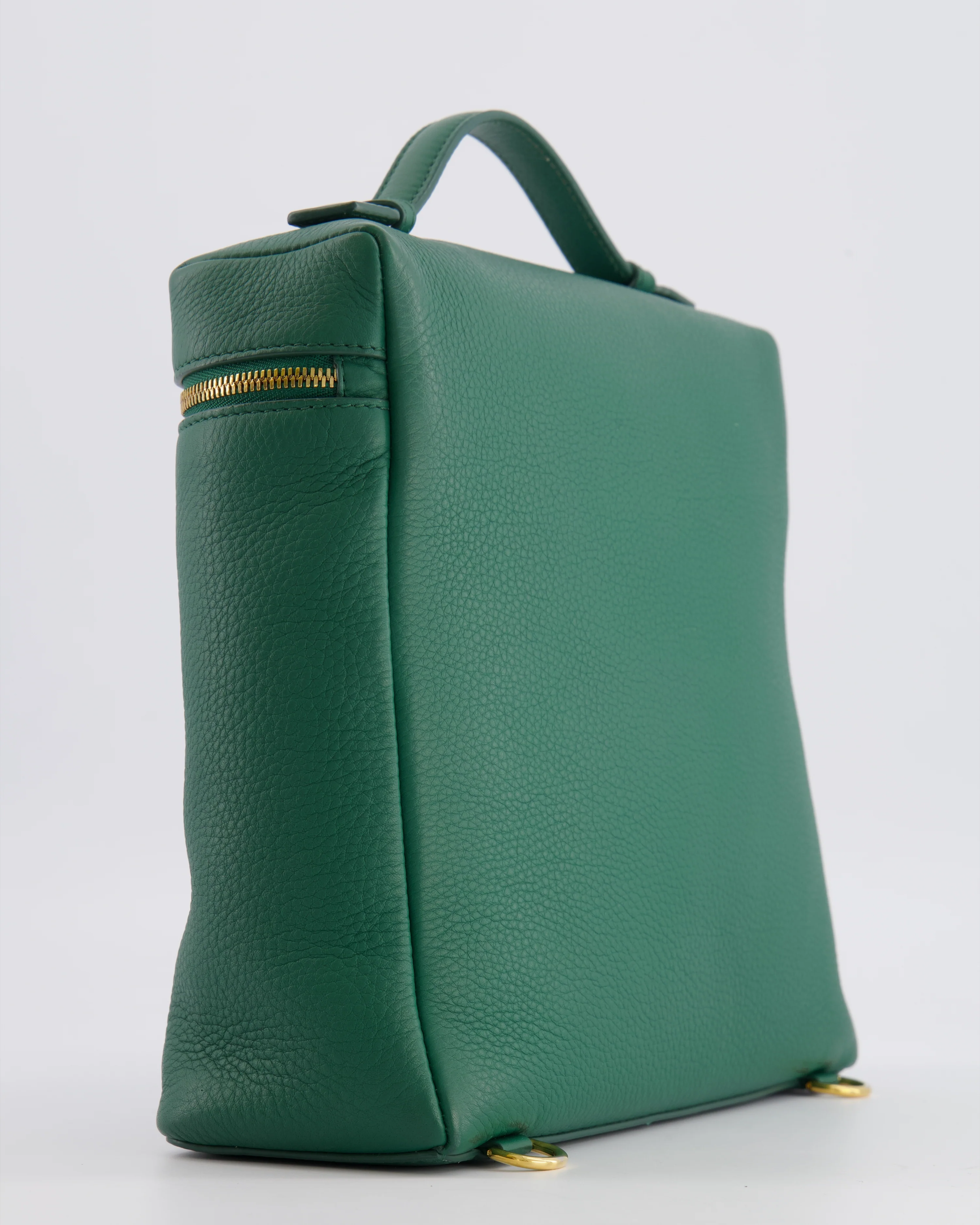 Loro Piana L23.5 Extra Pocket Backpack in Forest Green Grained Calfskin Leather with Gold Hardware RRP £2,900 - Image 16