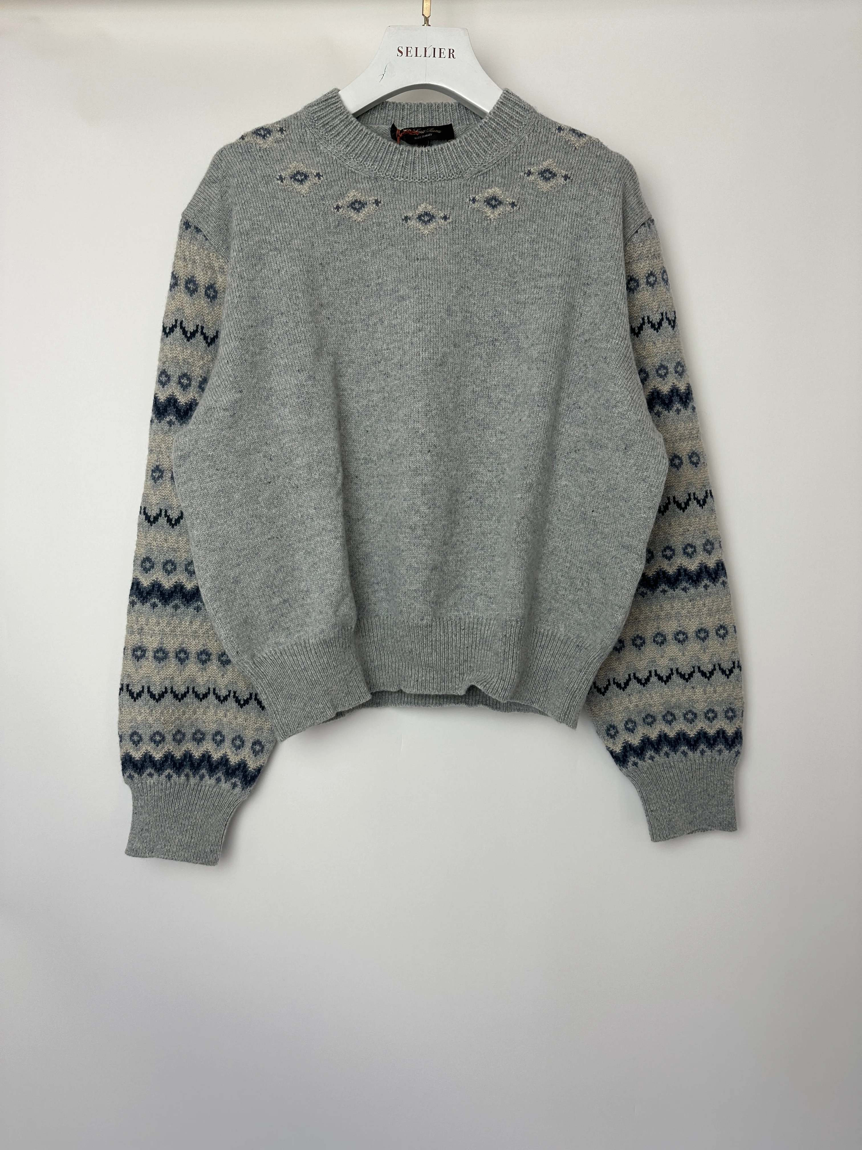 Loro Piana Light Blue Alpe Pile Crew Neck Cashmere Jumper Size M (UK 10) - Image 7