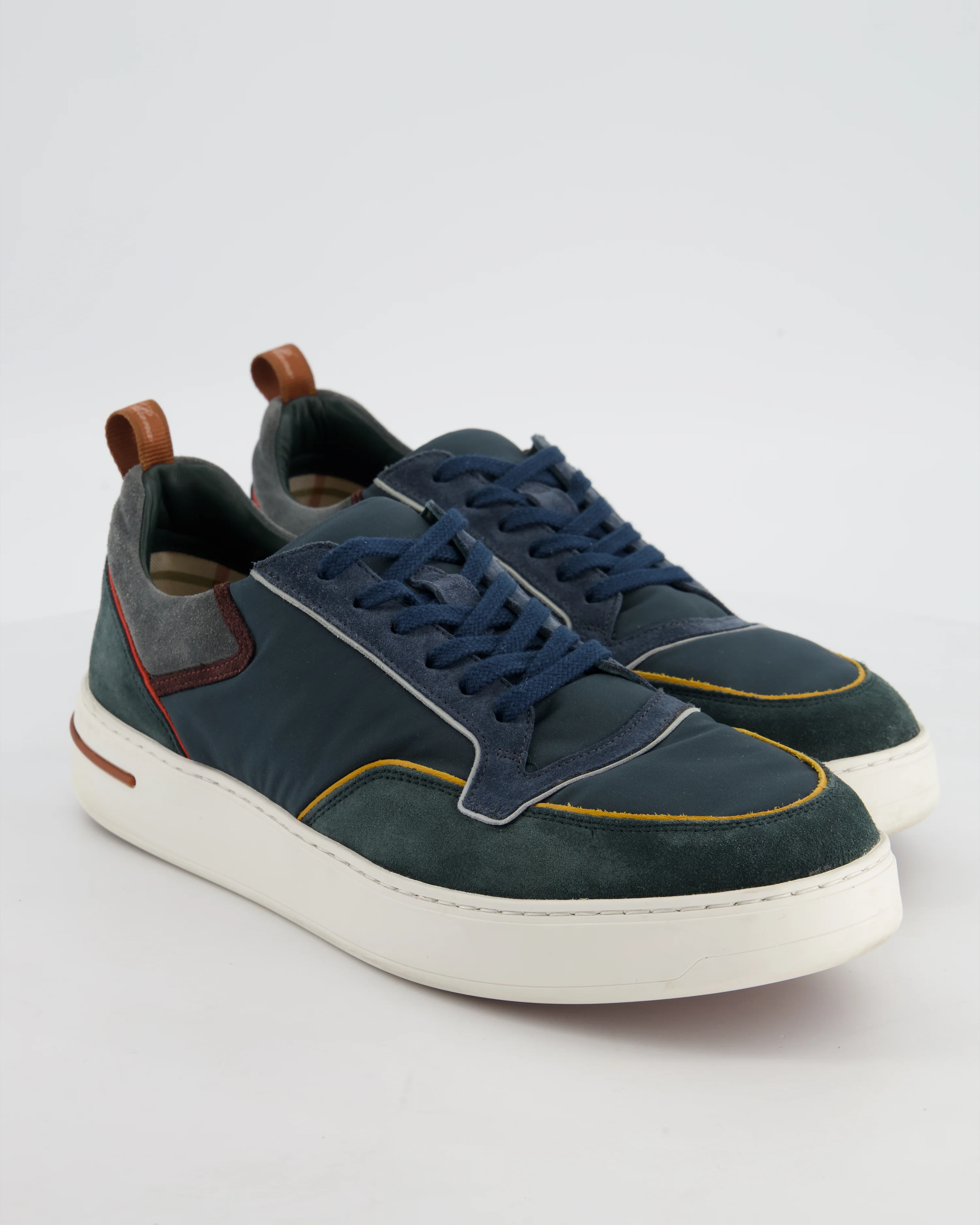 Loro Piana Menswear Newport Walk Sneaker in Blue Suede and Nylon EU 42 - Image 2