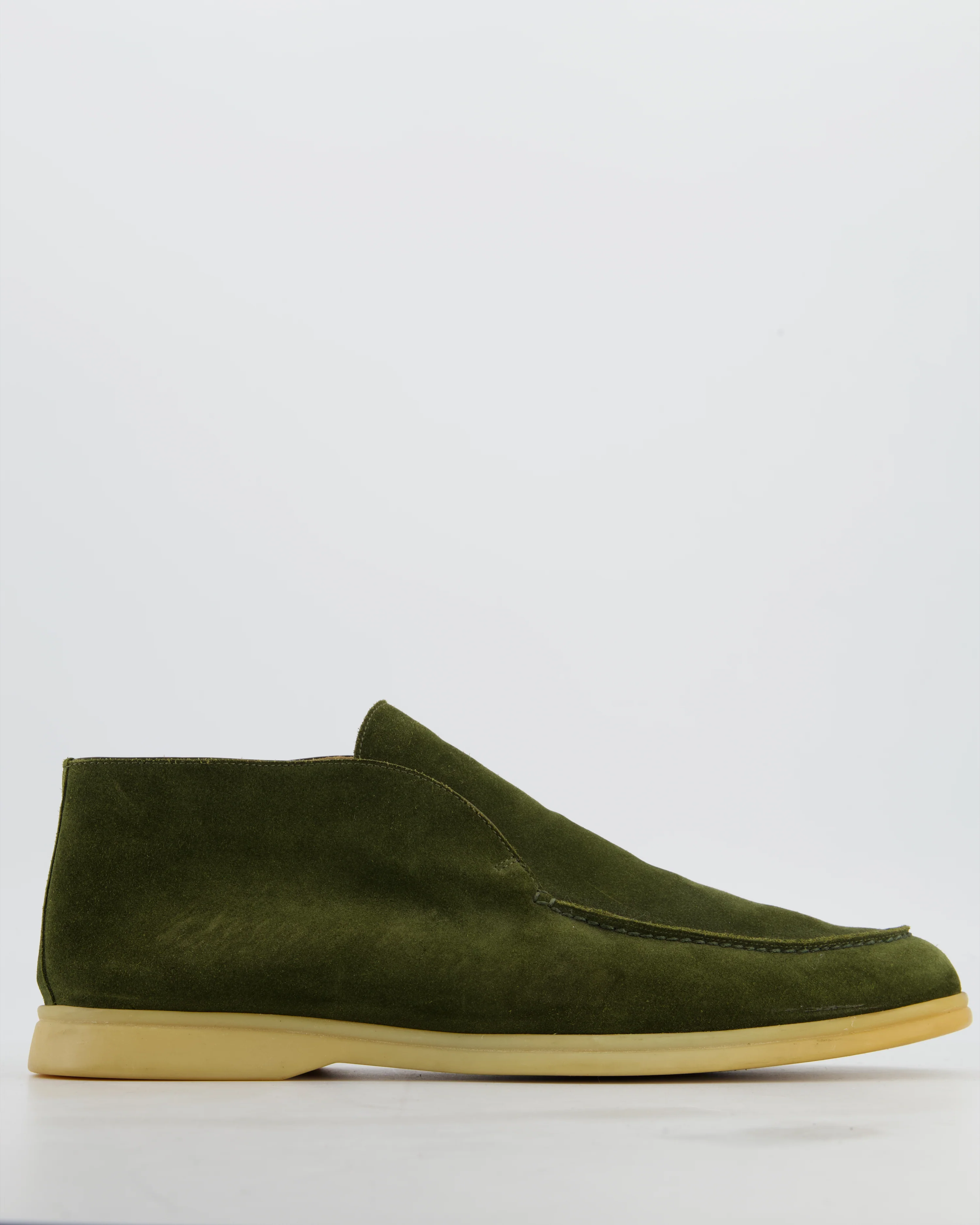 Loro Piana Menswear Open Walk in Khaki Suede Size EU 46