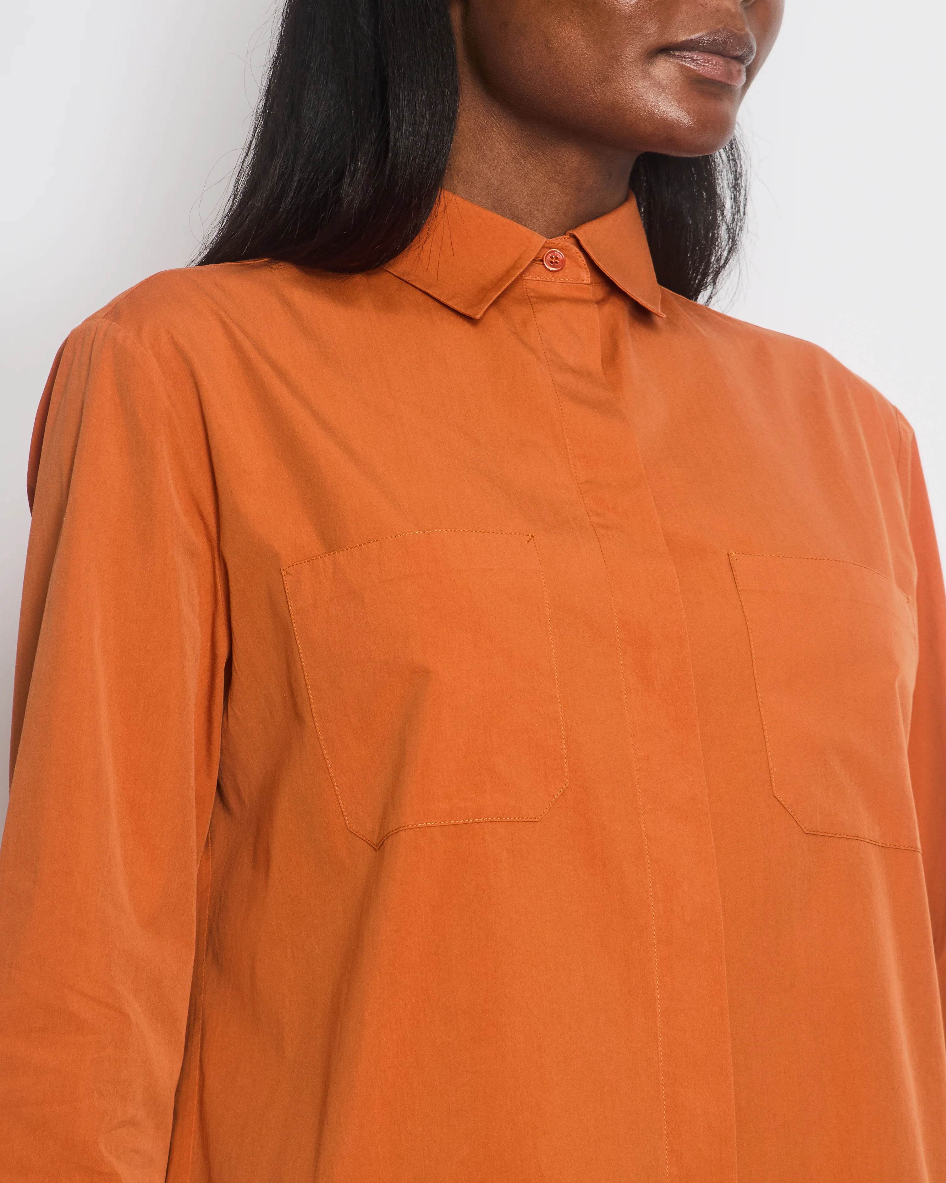 Loro Piana Orange Cotton Shirt with Matching Trouser Set Size IT 42/44 (UK 10/12) - Image 4