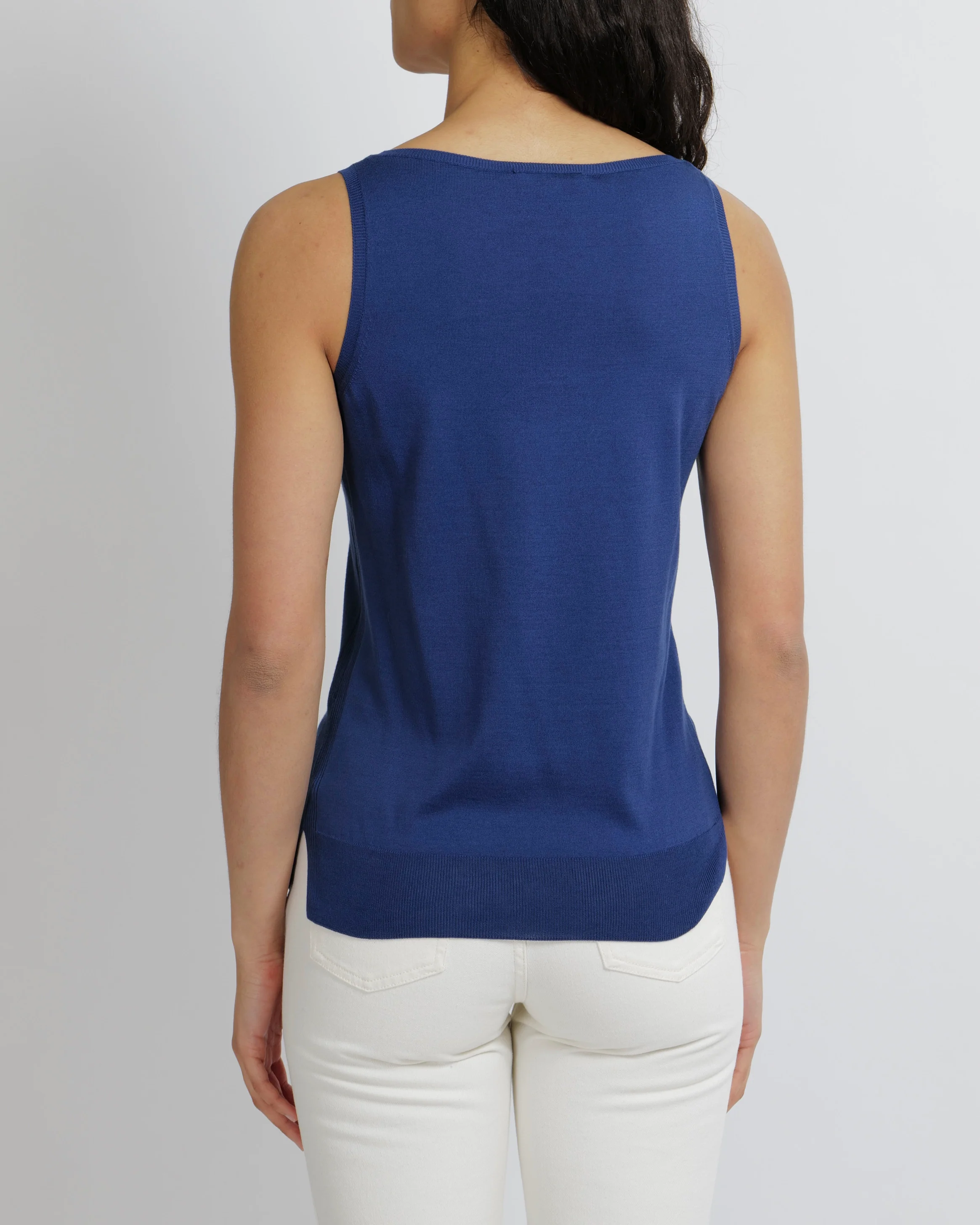 Loro Piana Silk Electric Blue Tank Top Size IT 38 (UK 6) RRP - £405 - Image 3