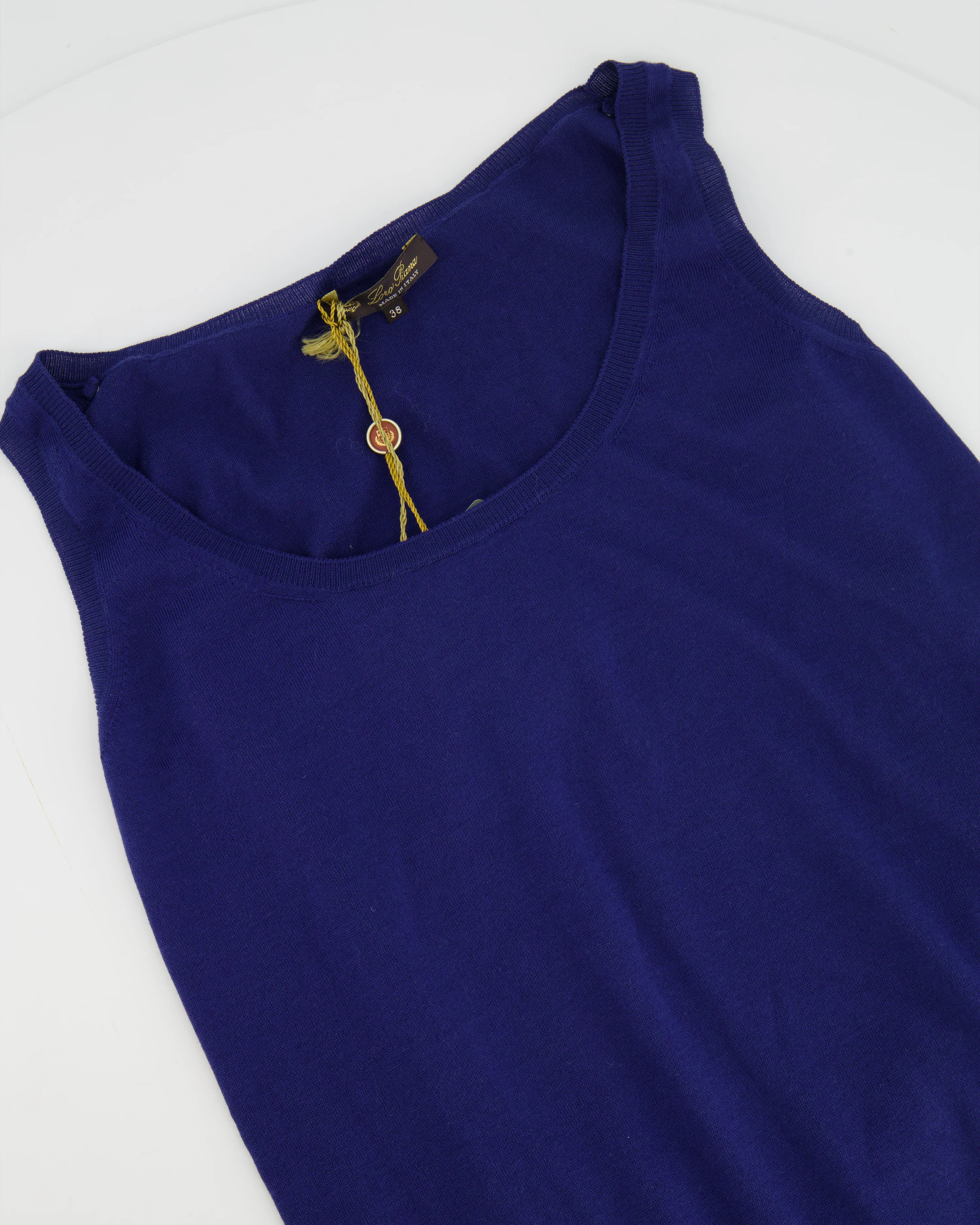 Loro Piana Silk Electric Blue Tank Top Size IT 38 (UK 6) RRP - £405 - Image 4