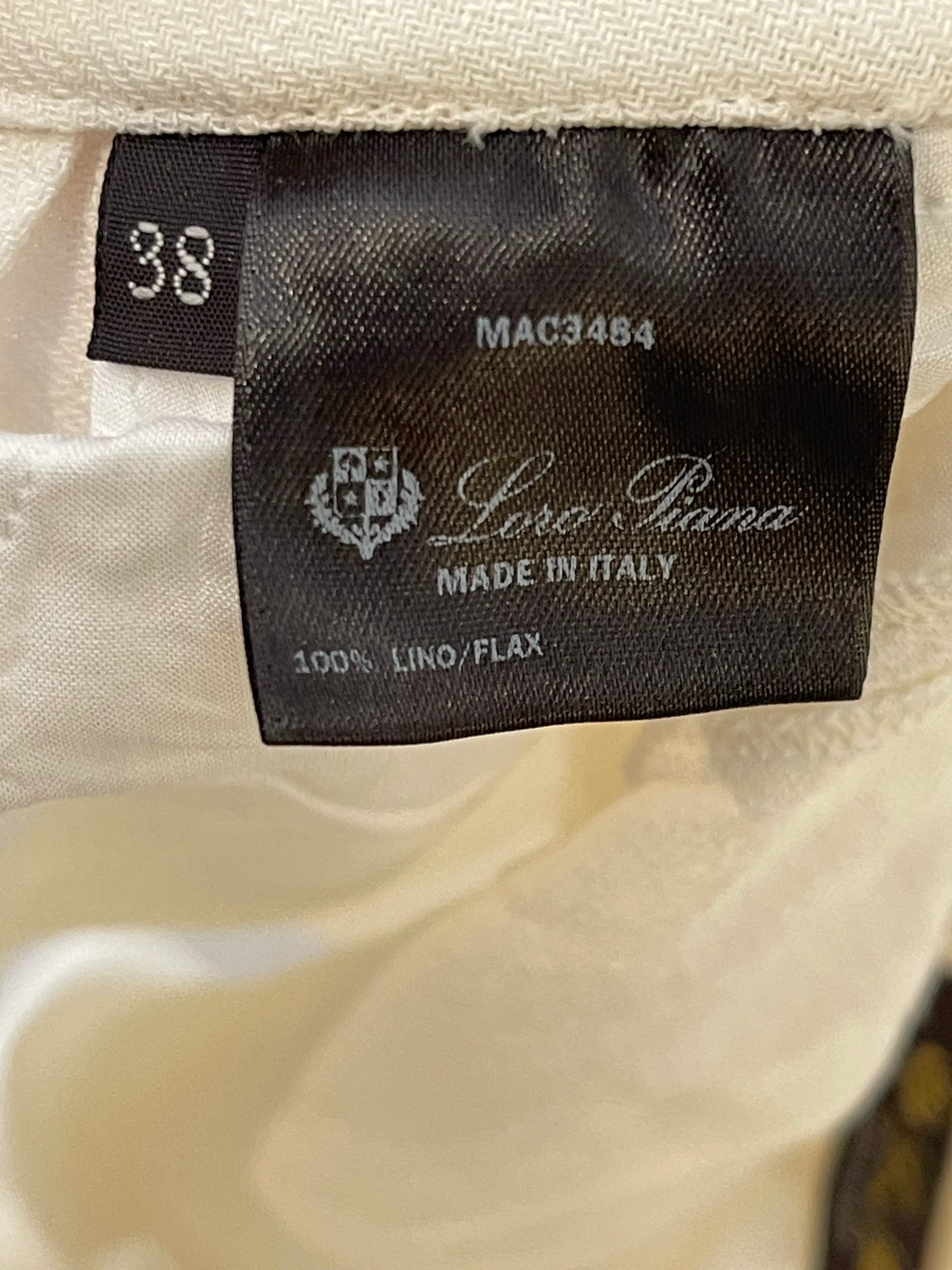 Loro Piana White Linen High-Waisted Shorts Size IT 38 (UK 6) - Image 5