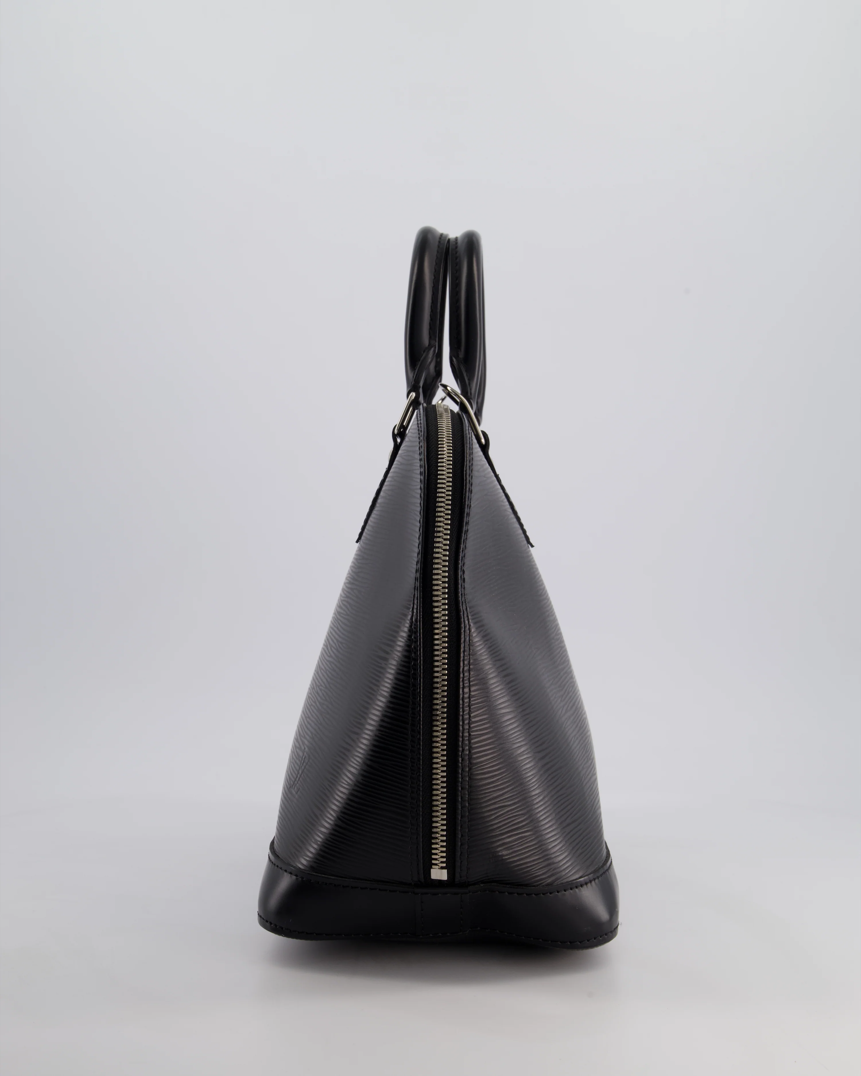 Louis Vuitton Alma PM Bag in Black Epi Leather with Silver Hardware - Image 9