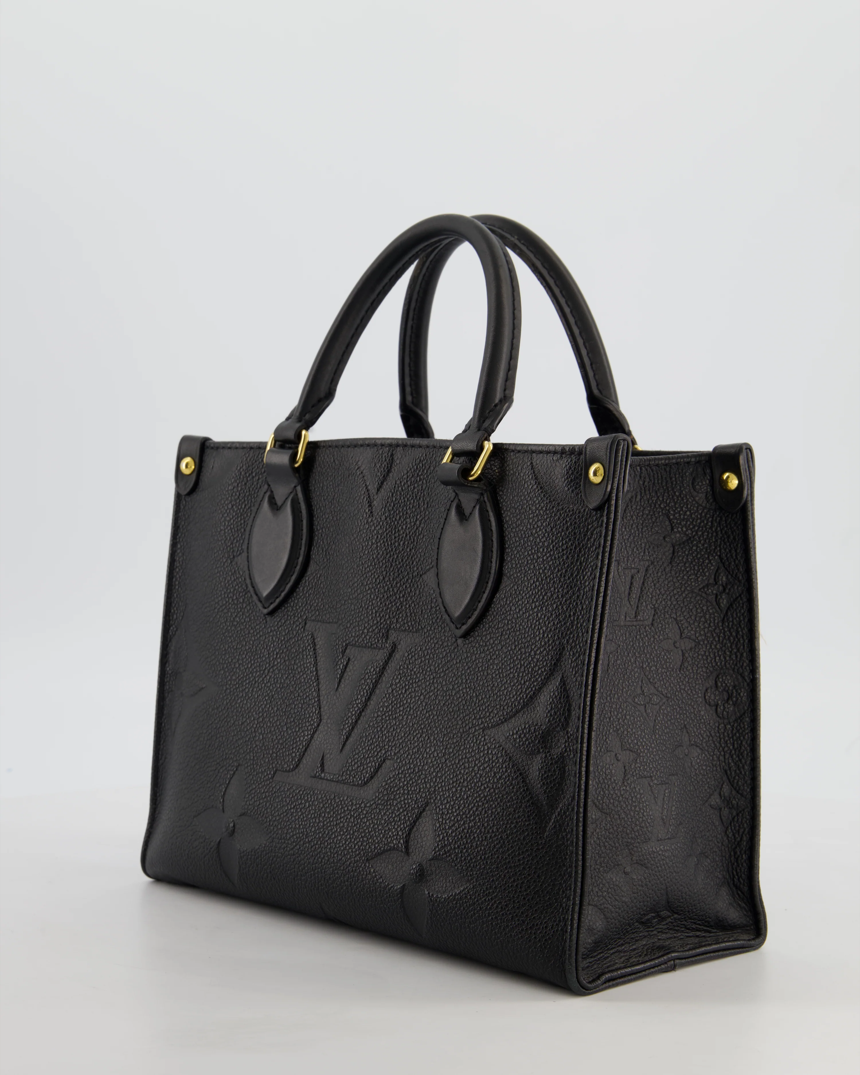 Louis Vuitton Black On the Go Small BB Tote in Empreinte Monogram Leather with Gold Hardware - Image 10