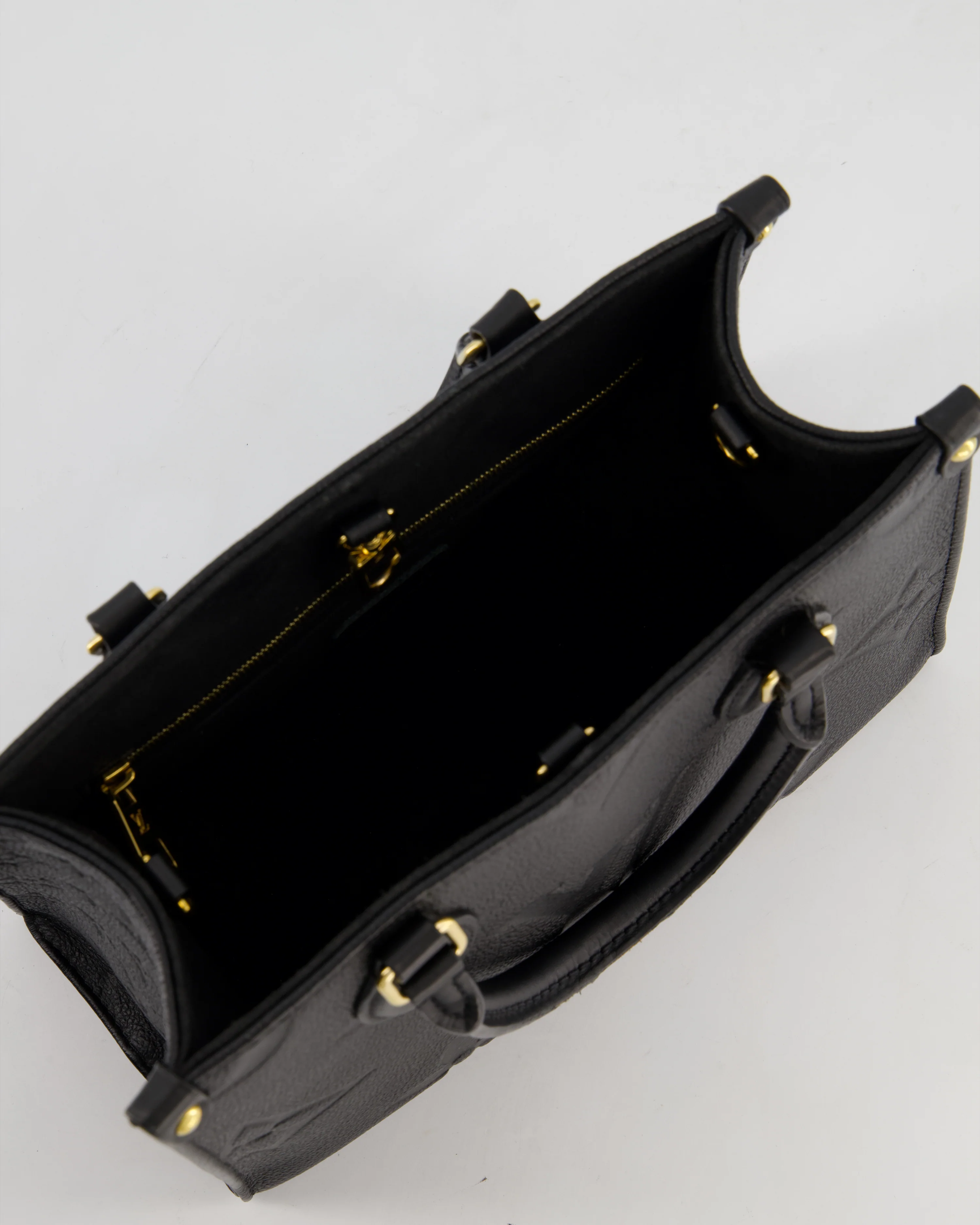Louis Vuitton Black On the Go Small BB Tote in Empreinte Monogram Leather with Gold Hardware - Image 17