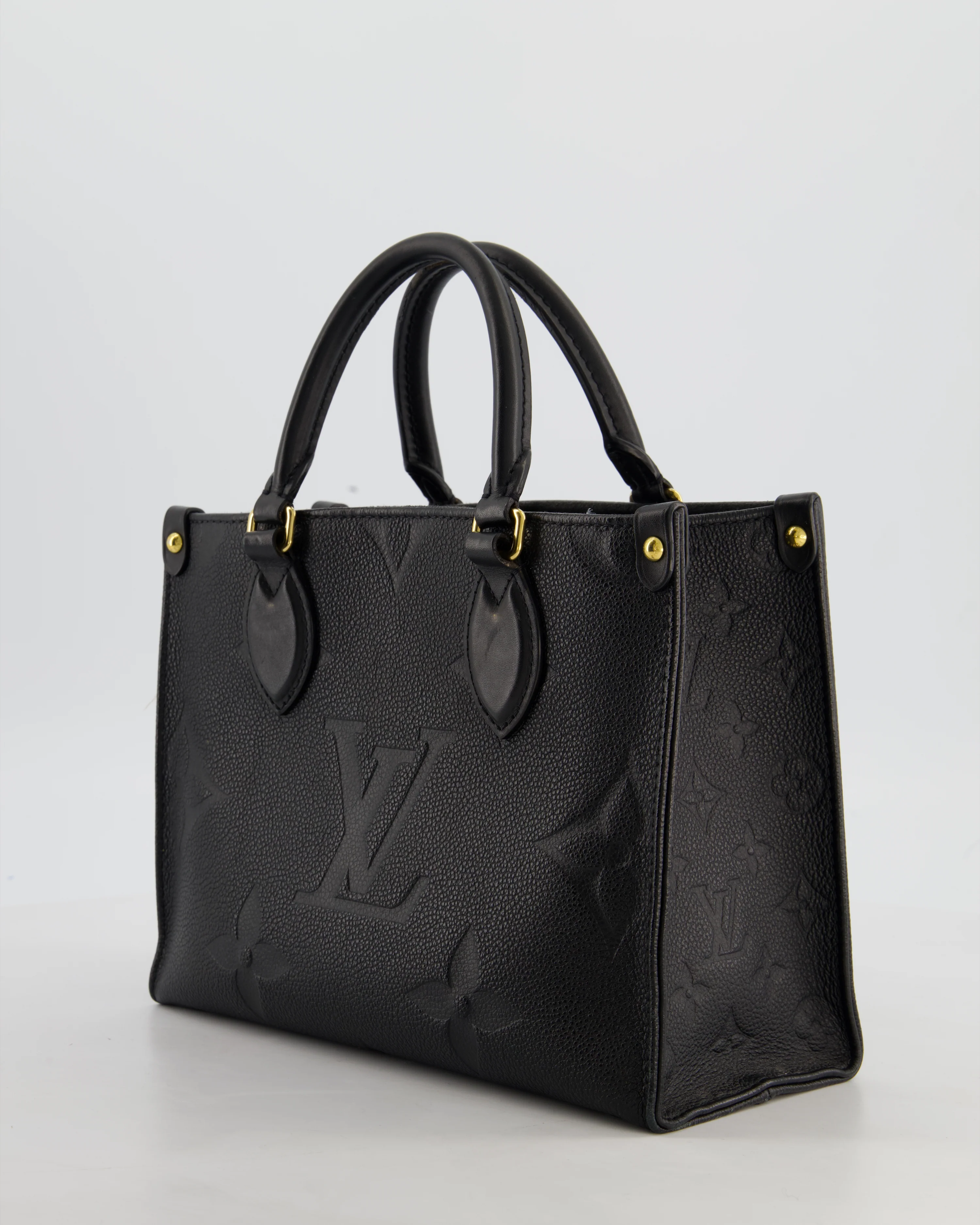 Louis Vuitton Black On the Go Small BB Tote in Empreinte Monogram Leather with Gold Hardware - Image 6