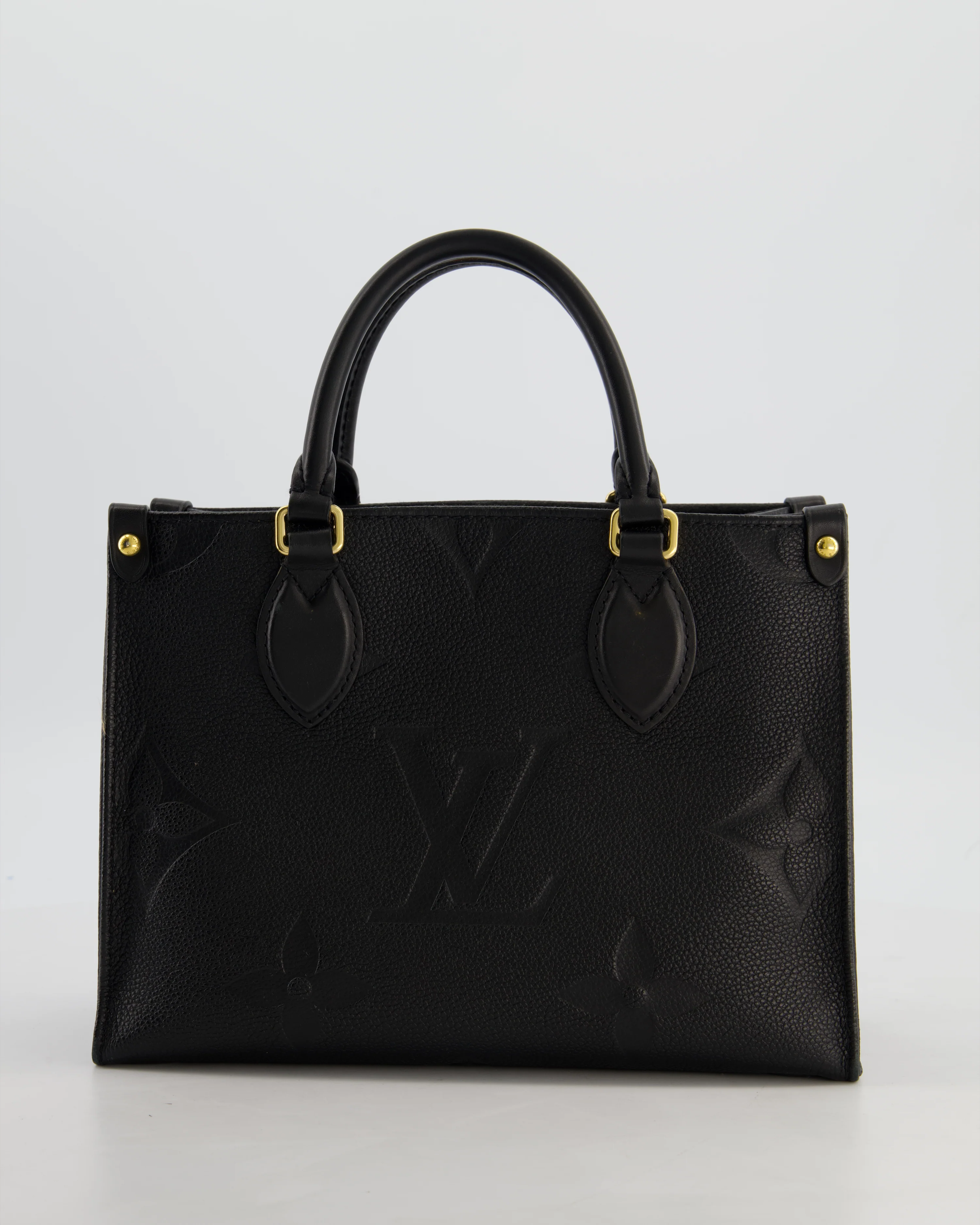 Louis Vuitton Black On the Go Small BB Tote in Empreinte Monogram Leather with Gold Hardware - Image 7