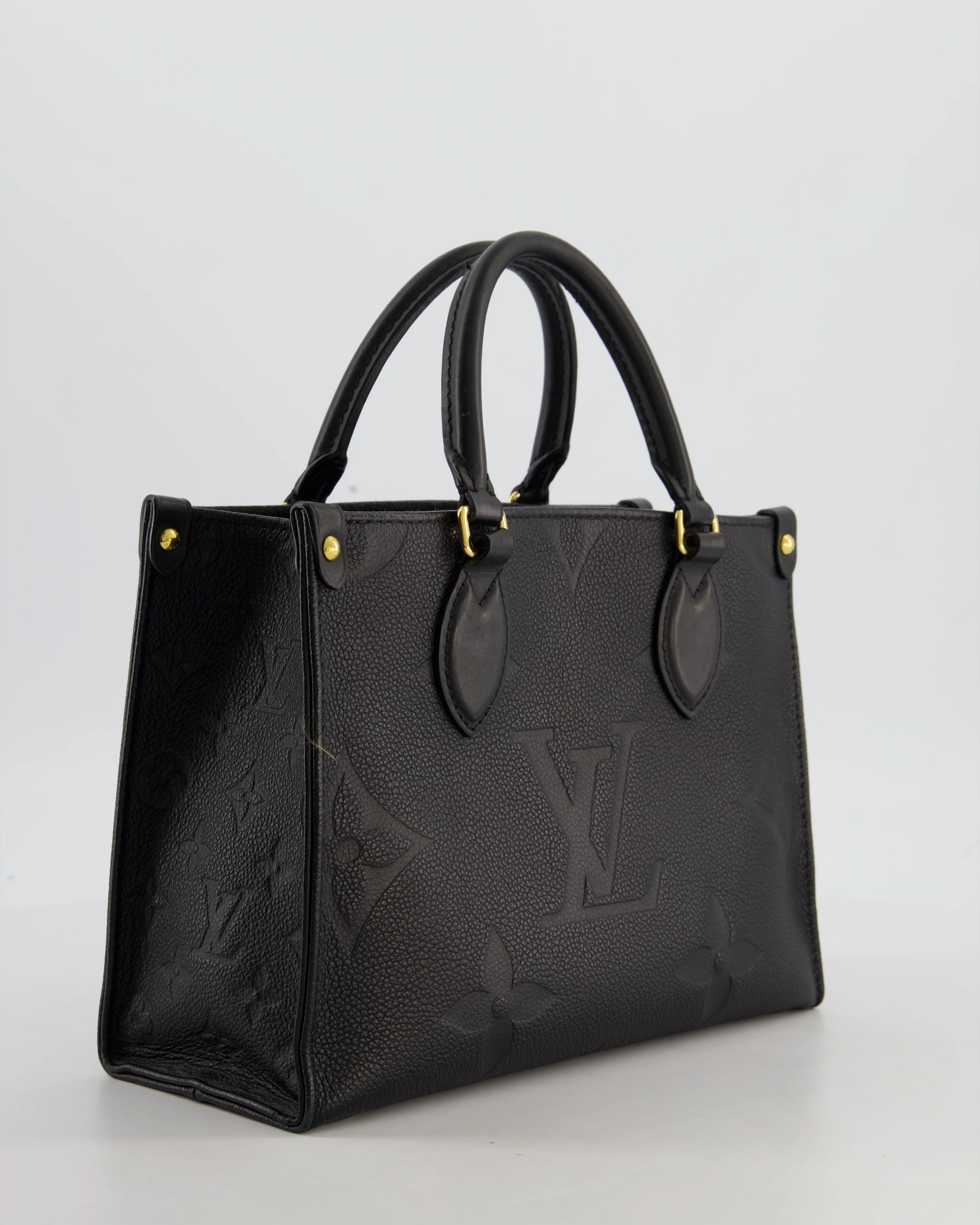 Louis Vuitton Black On the Go Small BB Tote in Empreinte Monogram Leather with Gold Hardware - Image 8