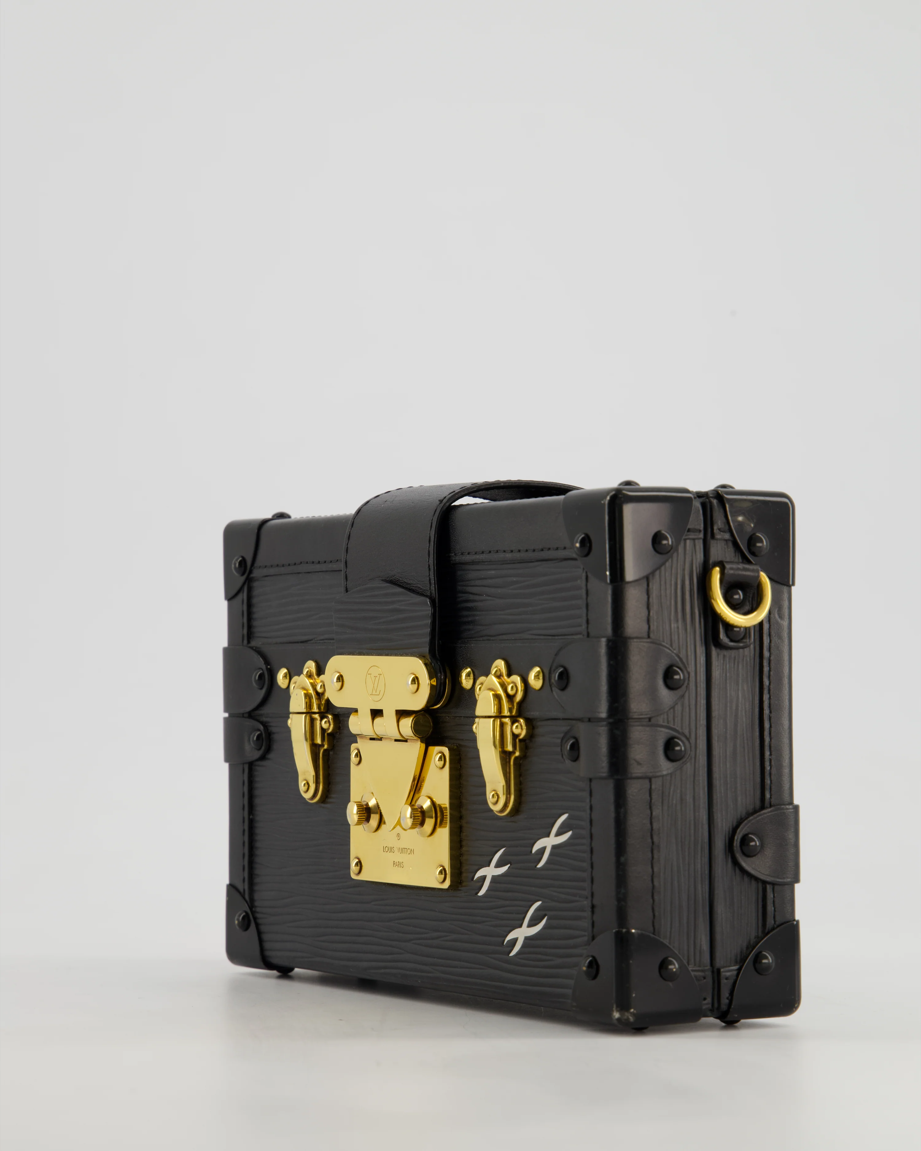 Louis Vuitton Black Petite Malle Bag in Epi Leather with Gold Hardware RRP £4,600 - Image 14