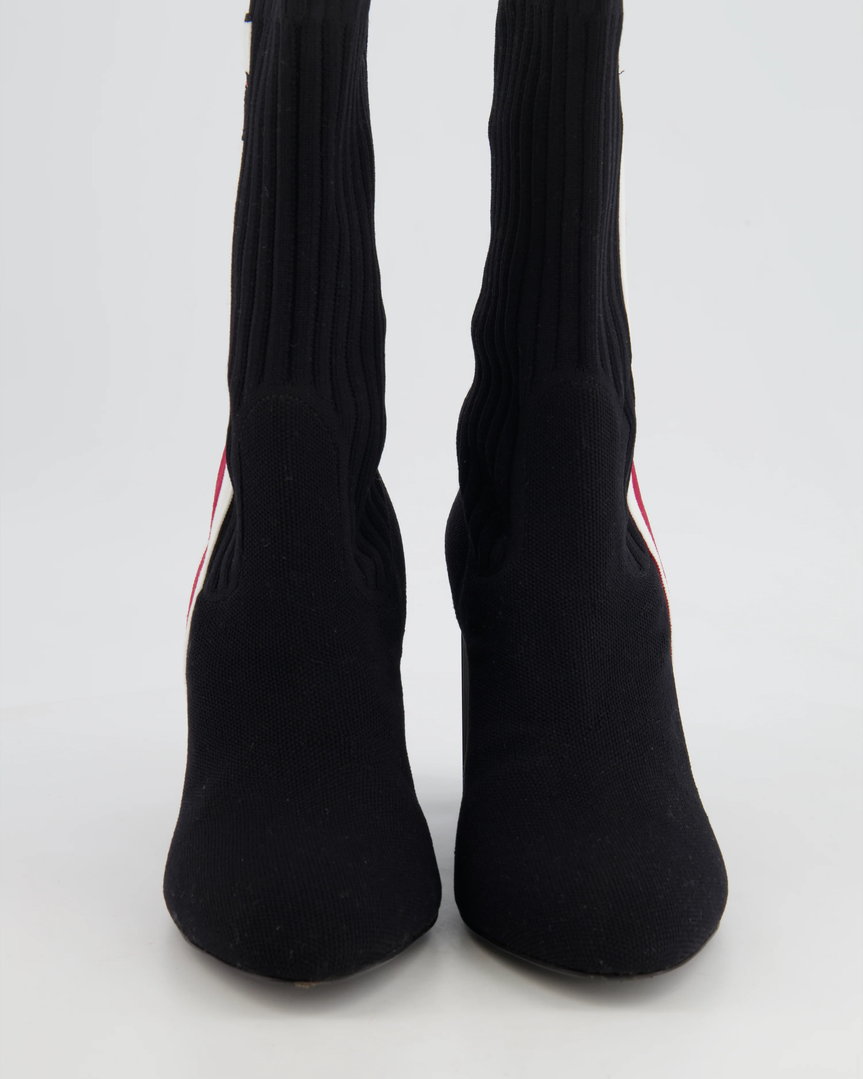 Louis Vuitton Black, Red and White Canvas Silhouette Ankle Boots Size EU 40 RRP £960 - Image 4