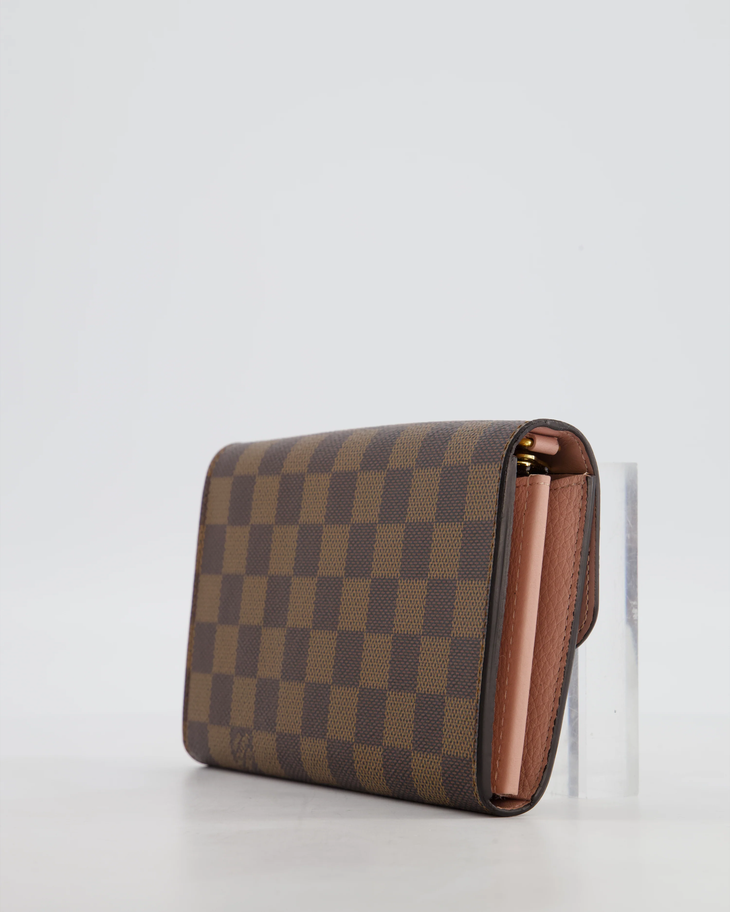 Louis Vuitton Brown Croisette Wallet on Chain in Damier Ebene Canvas with Gold Hardware - Image 11
